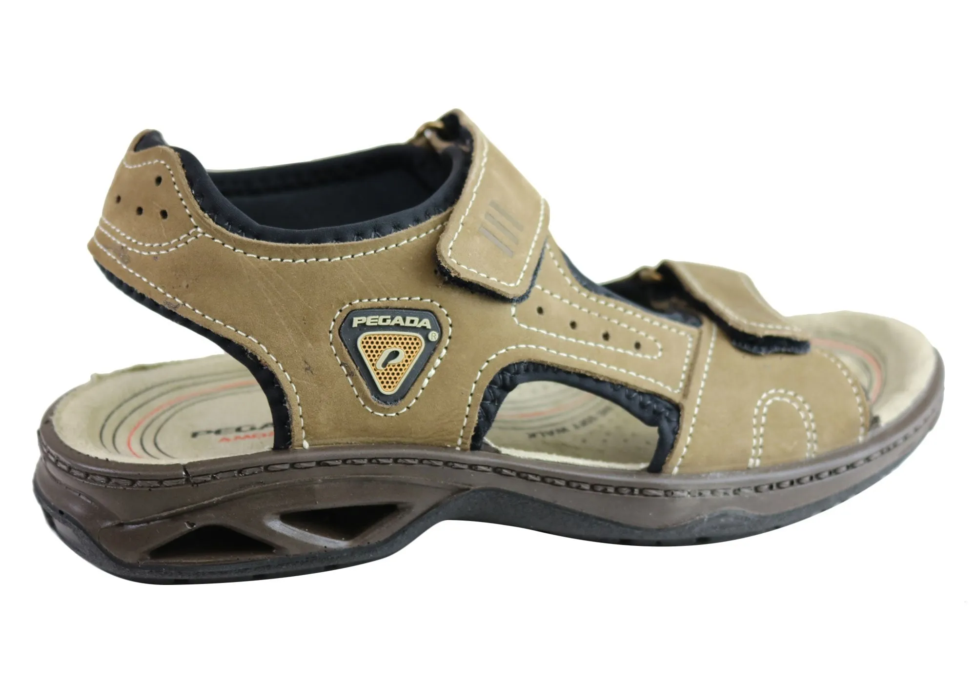 Pegada Thompson Herren Ledersandalen mit Komfortpolsterung - Hergestellt in Brasilien von Pegada Shoes