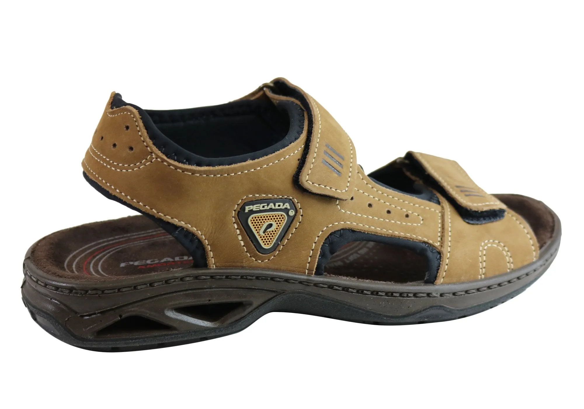 Pegada Thompson Herren Ledersandalen mit Komfortpolsterung - Hergestellt in Brasilien von Pegada Shoes