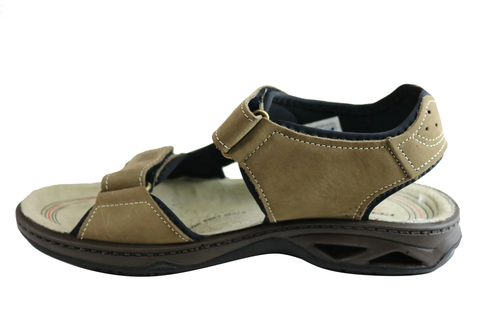 Pegada Thompson Herren Ledersandalen mit Komfortpolsterung - Hergestellt in Brasilien von Pegada Shoes