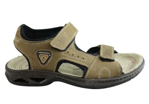 Pegada Thompson Herren Ledersandalen mit Komfortpolsterung - Hergestellt in Brasilien von Pegada Shoes