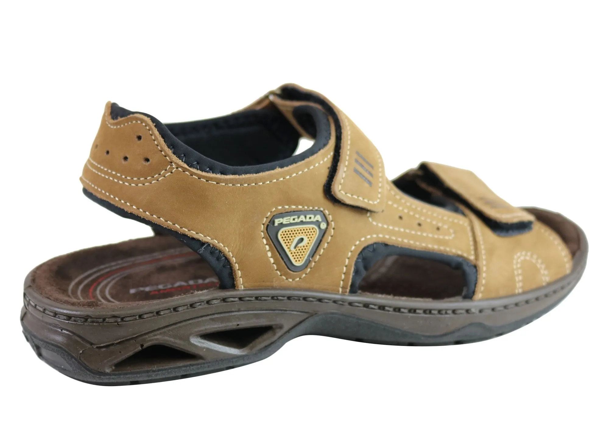 Pegada Thompson Herren Ledersandalen mit Komfortpolsterung - Hergestellt in Brasilien von Pegada Shoes