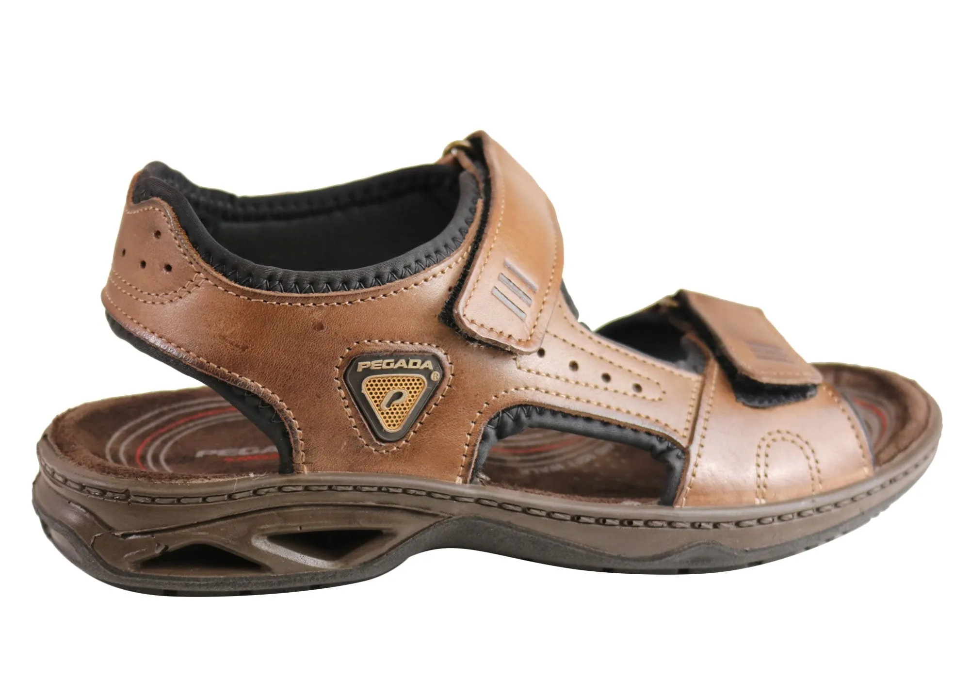 Pegada Thompson Herren Ledersandalen mit Komfortpolsterung - Hergestellt in Brasilien von Pegada Shoes