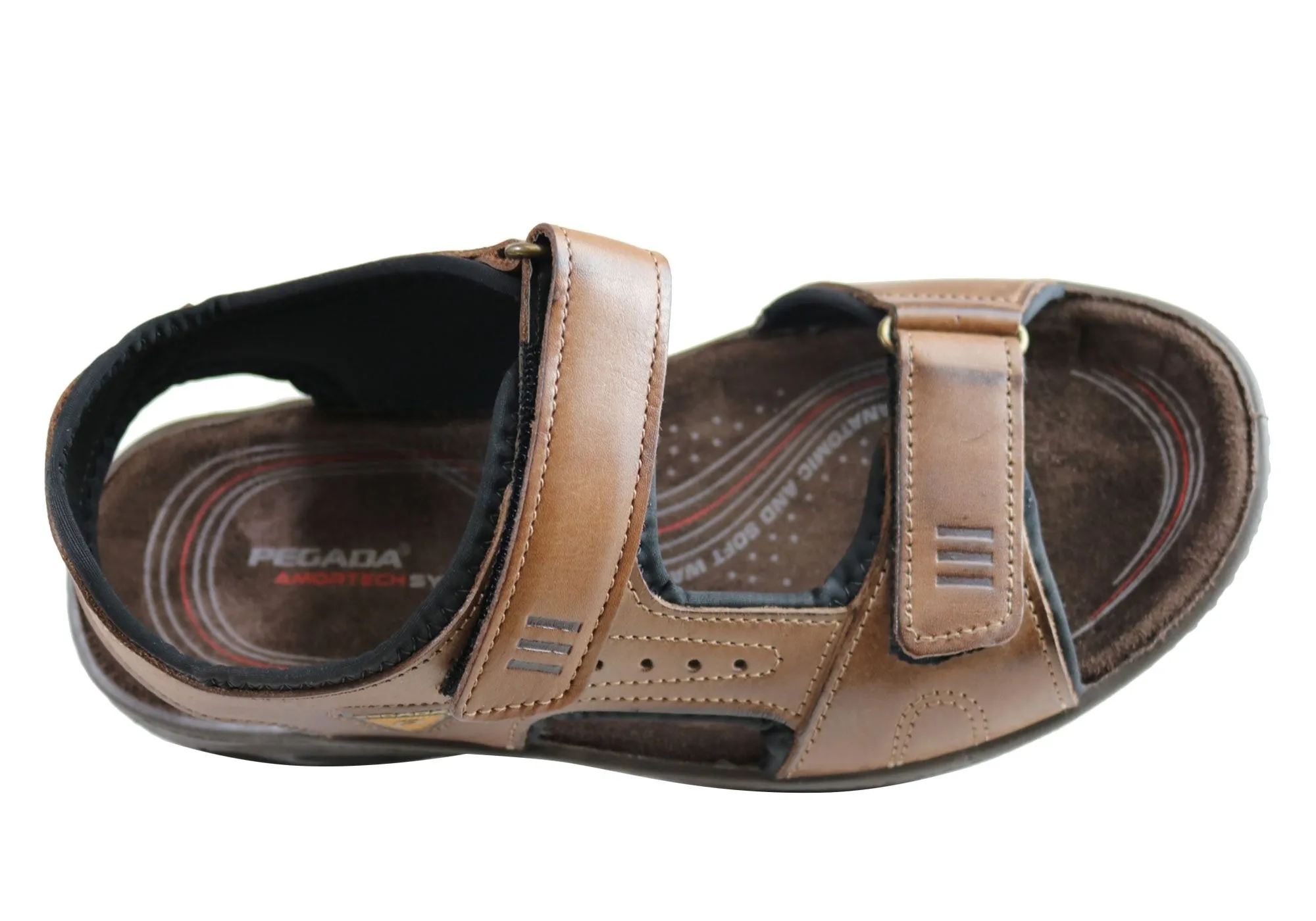 Pegada Thompson Herren Ledersandalen mit Komfortpolsterung - Hergestellt in Brasilien von Pegada Shoes