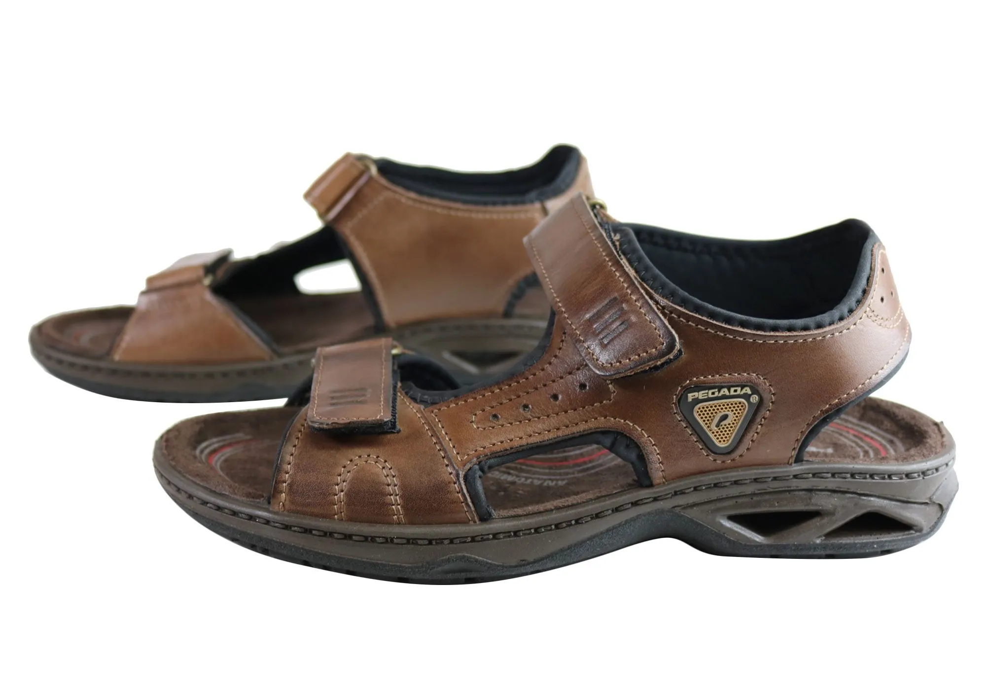 Pegada Thompson Herren Ledersandalen mit Komfortpolsterung - Hergestellt in Brasilien von Pegada Shoes
