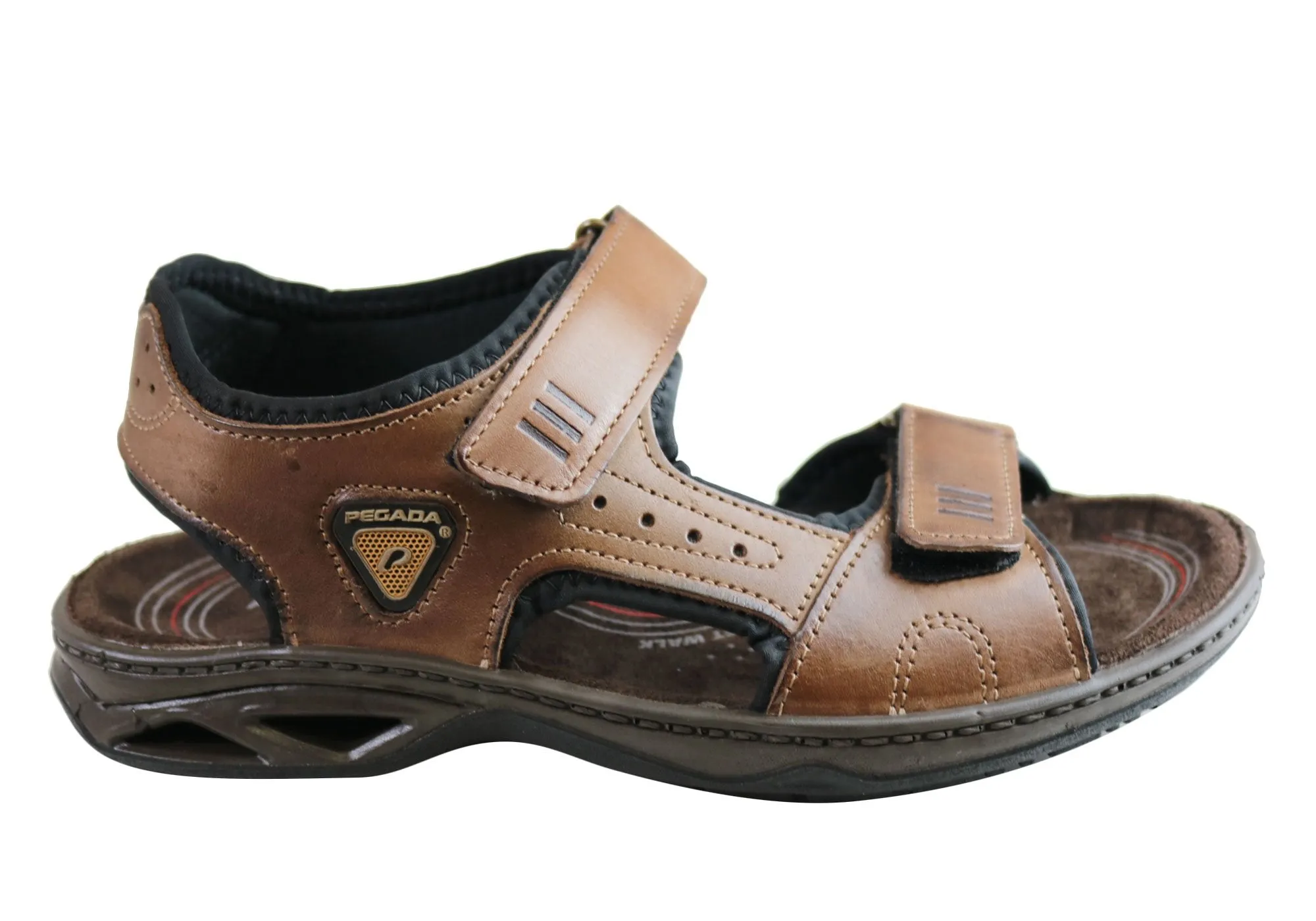 Pegada Thompson Herren Ledersandalen mit Komfortpolsterung - Hergestellt in Brasilien von Pegada Shoes