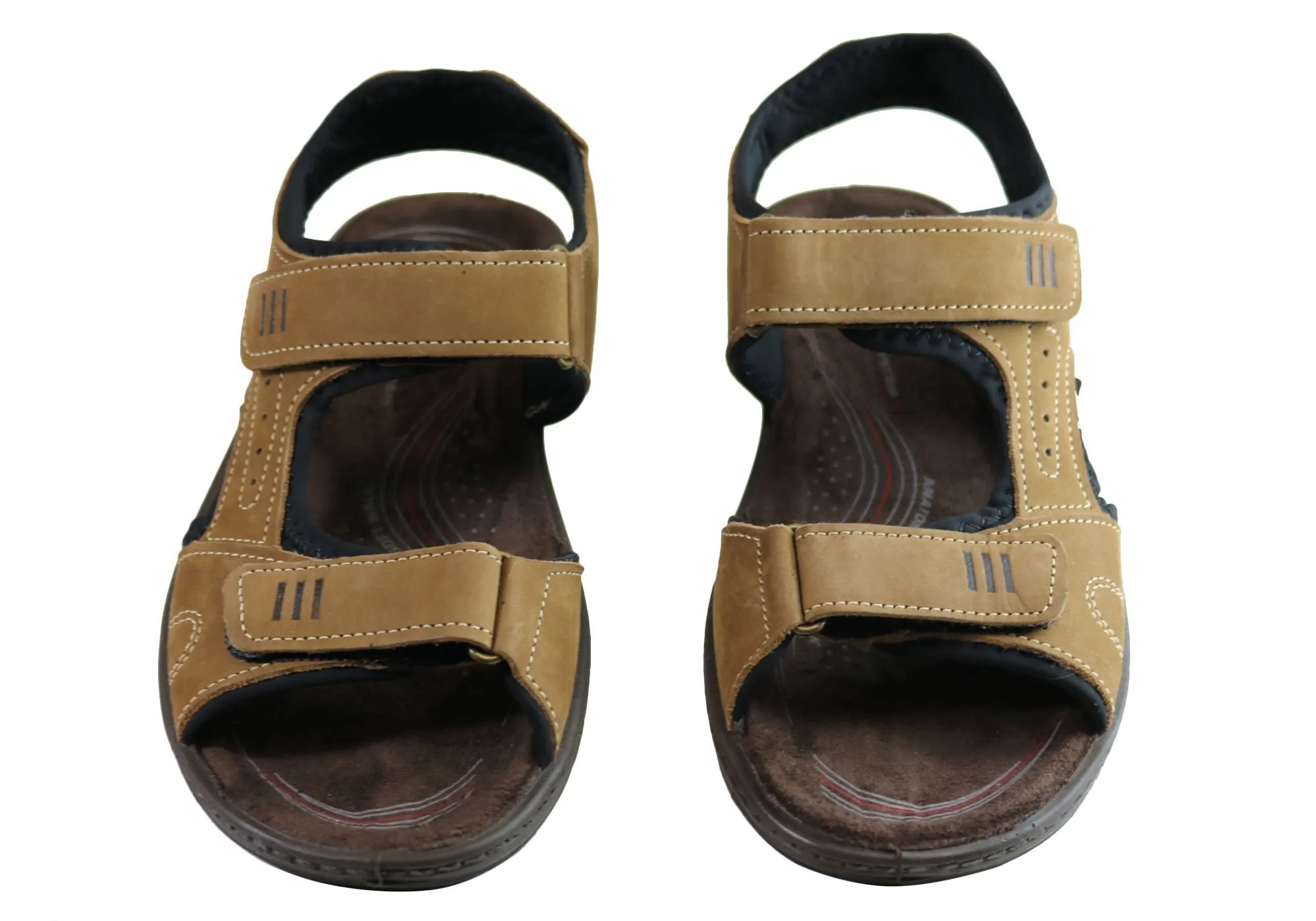Pegada Thompson Herren Ledersandalen mit Komfortpolsterung - Hergestellt in Brasilien von Pegada Shoes