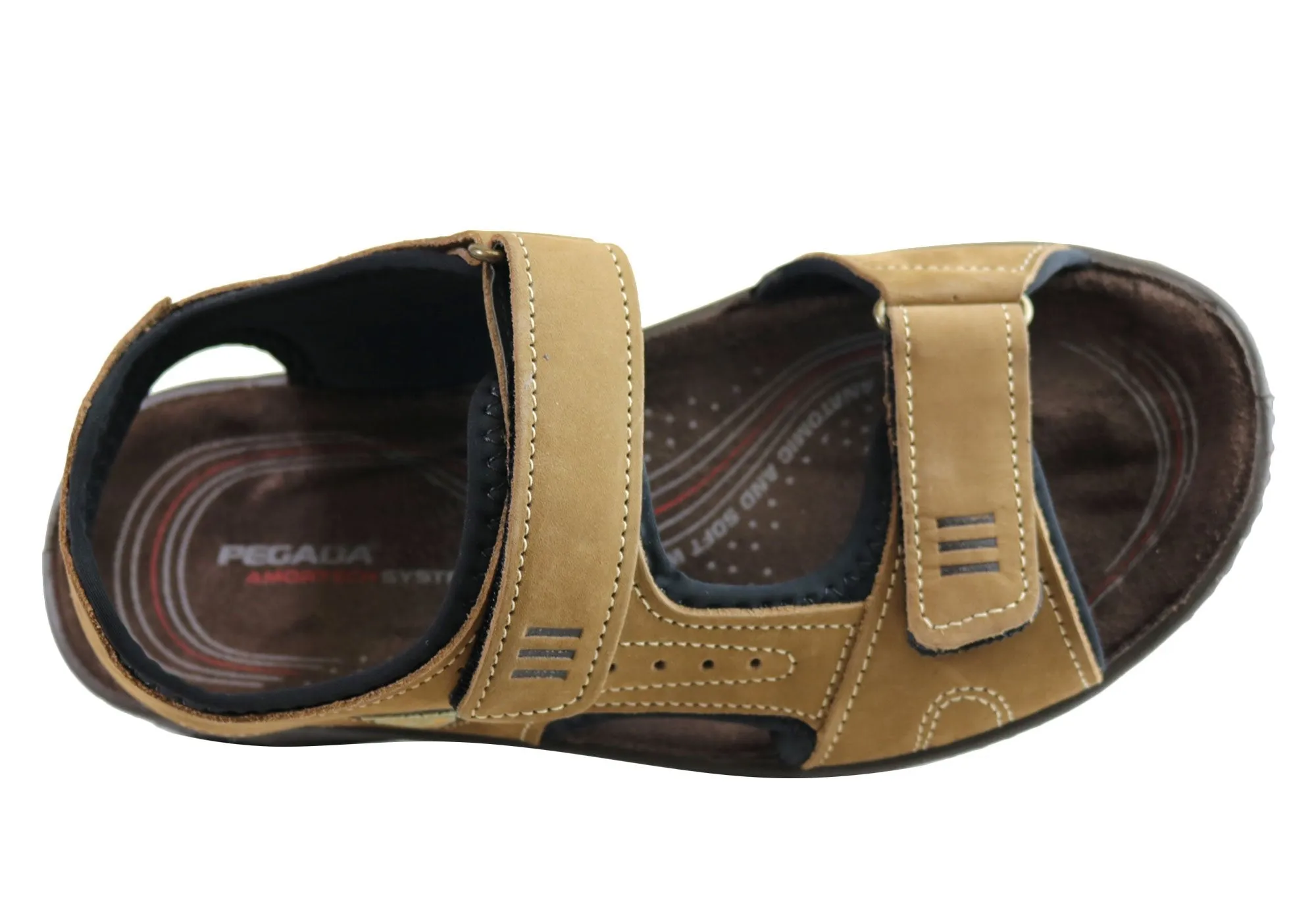 Pegada Thompson Herren Ledersandalen mit Komfortpolsterung - Hergestellt in Brasilien von Pegada Shoes