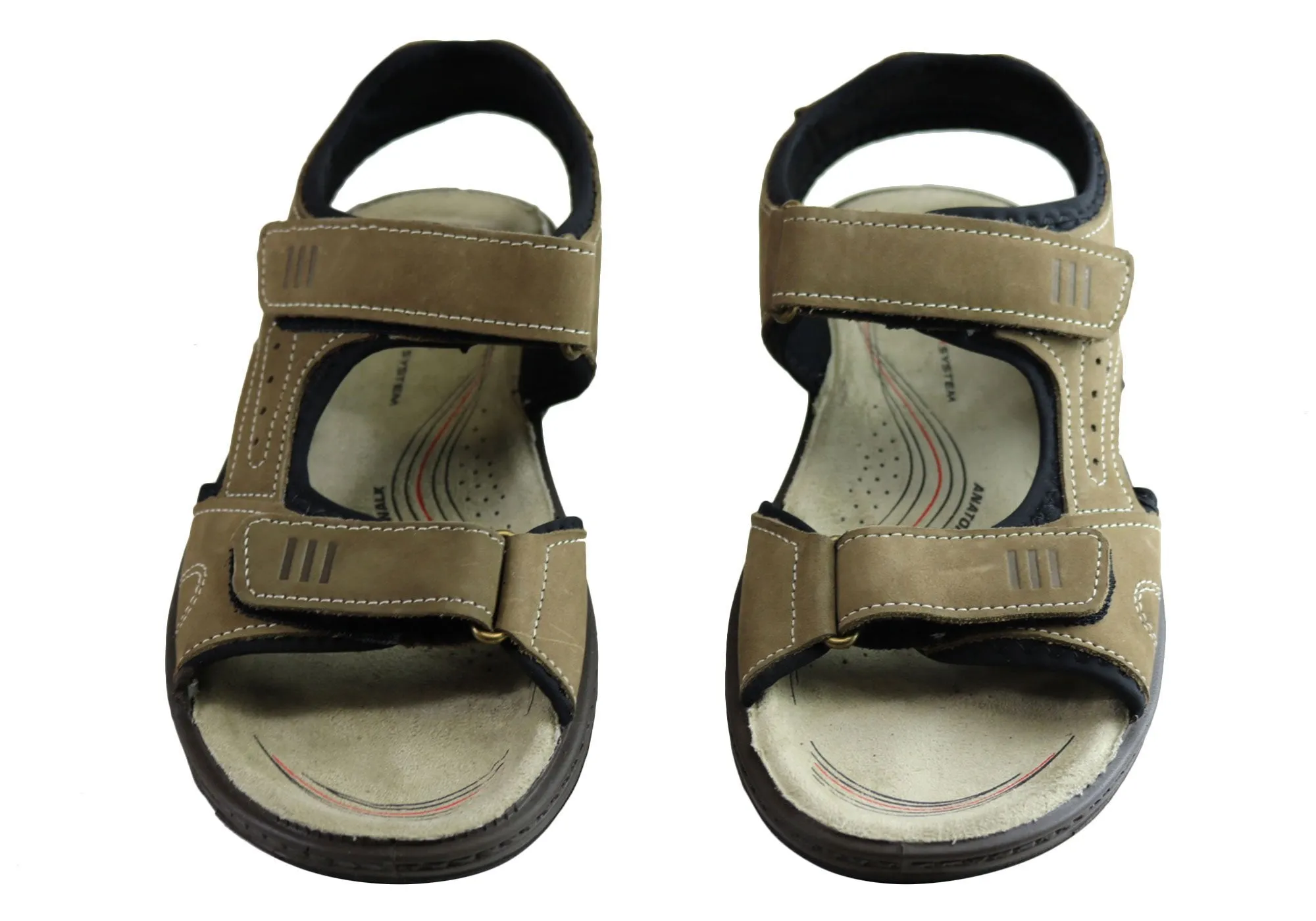 Pegada Thompson Herren Ledersandalen mit Komfortpolsterung - Hergestellt in Brasilien von Pegada Shoes