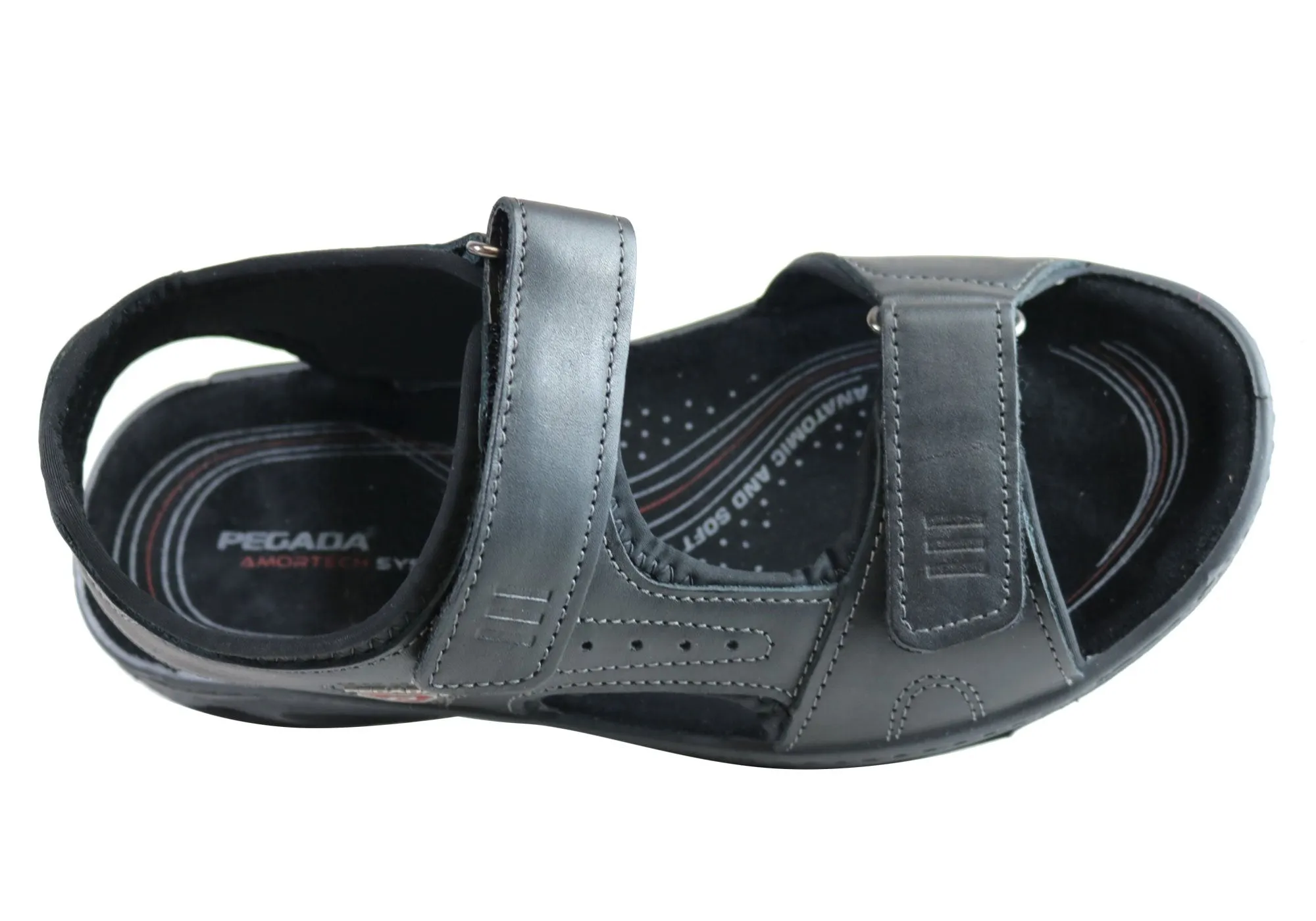 Pegada Thompson Herren Ledersandalen mit Komfortpolsterung - Hergestellt in Brasilien von Pegada Shoes