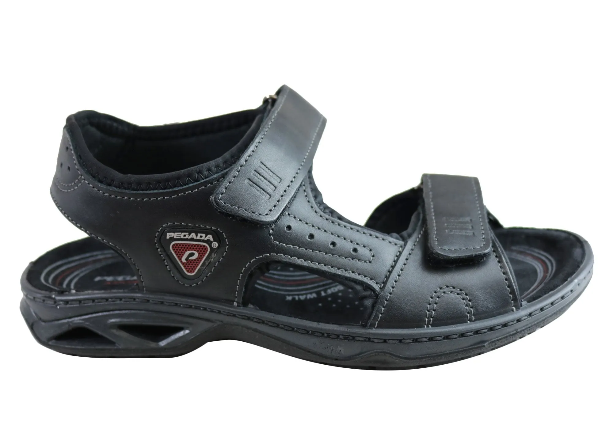 Pegada Thompson Herren Ledersandalen mit Komfortpolsterung - Hergestellt in Brasilien von Pegada Shoes
