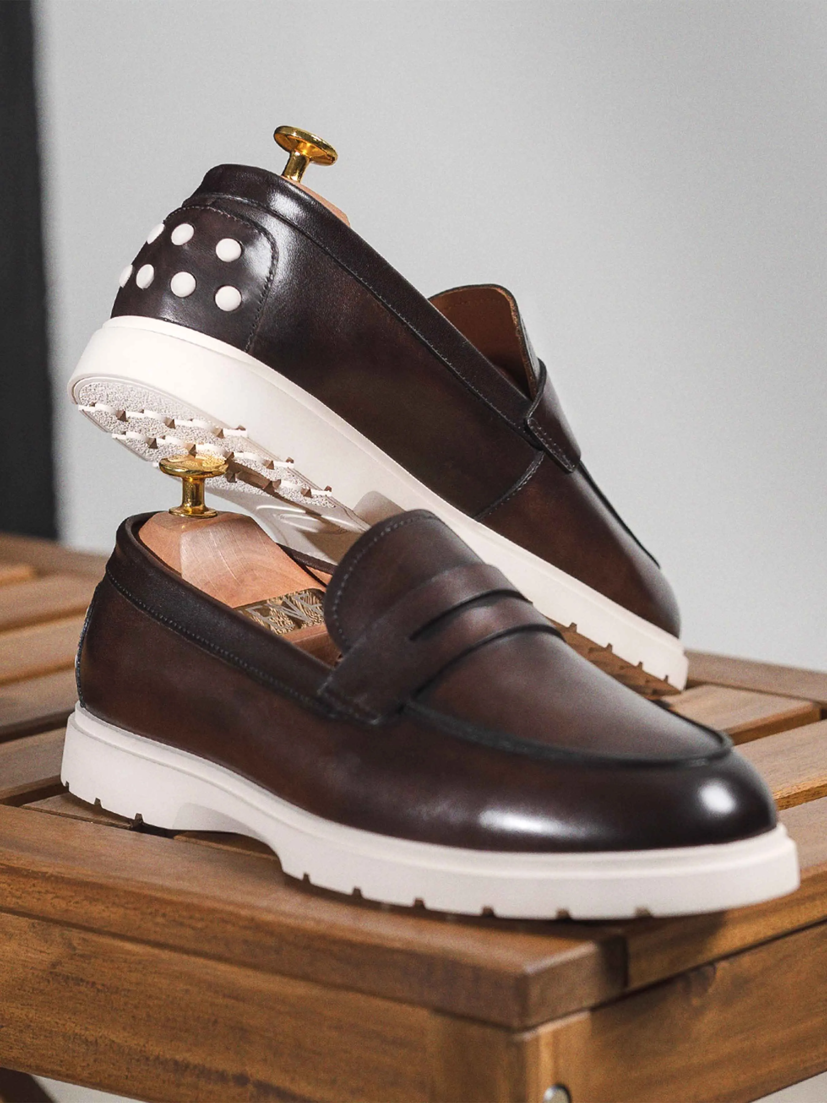 Penny Loafer - Kaffee (Kreidesohle)