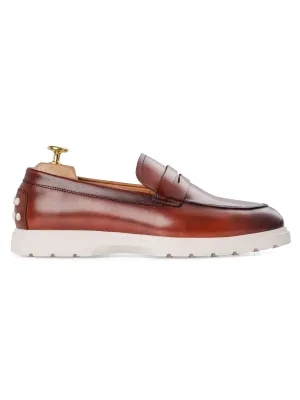 Penny Loafer - Cognacfarben (Kreidesohle)