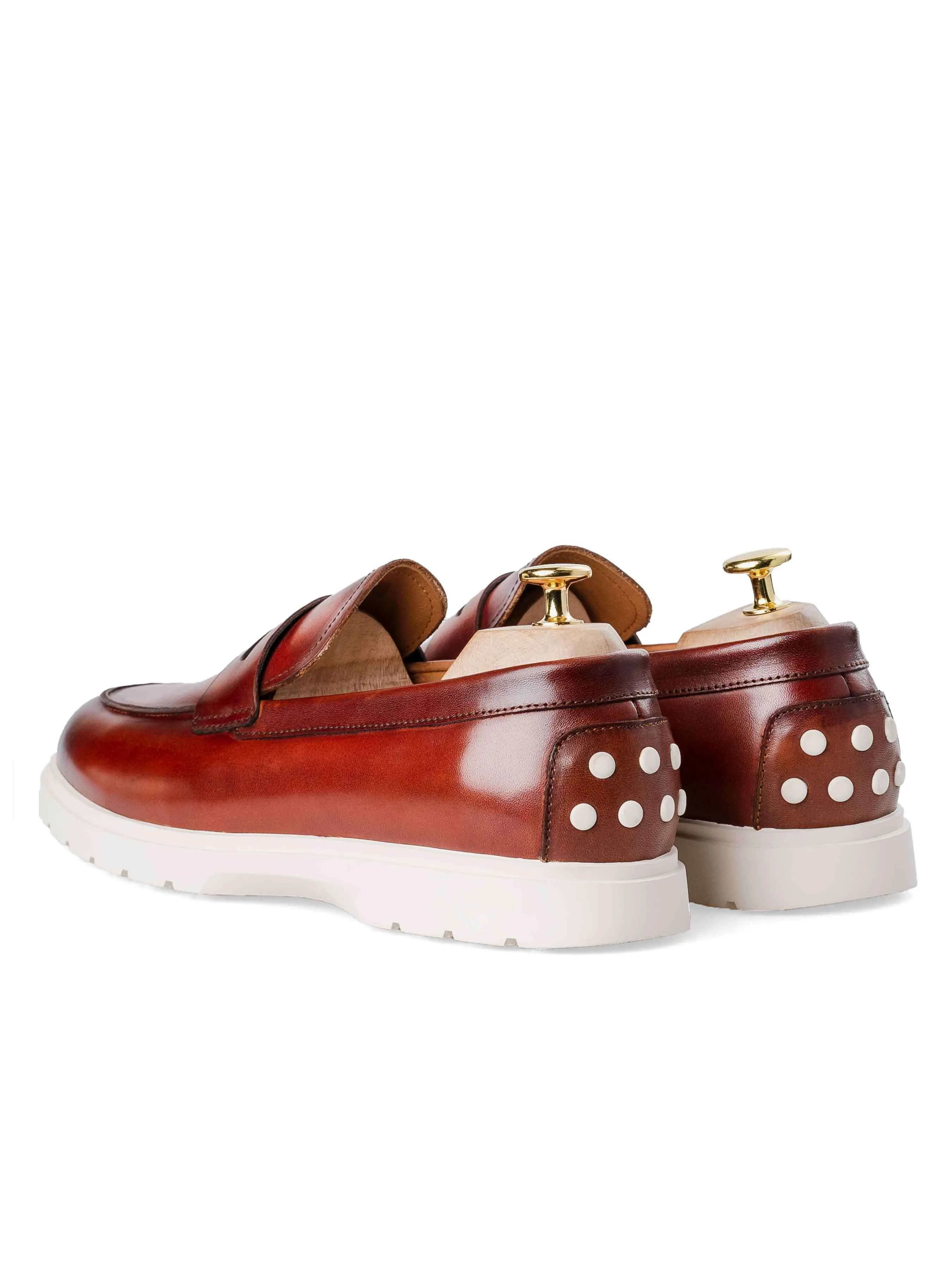 Penny Loafer - Cognacfarben (Kreidesohle)