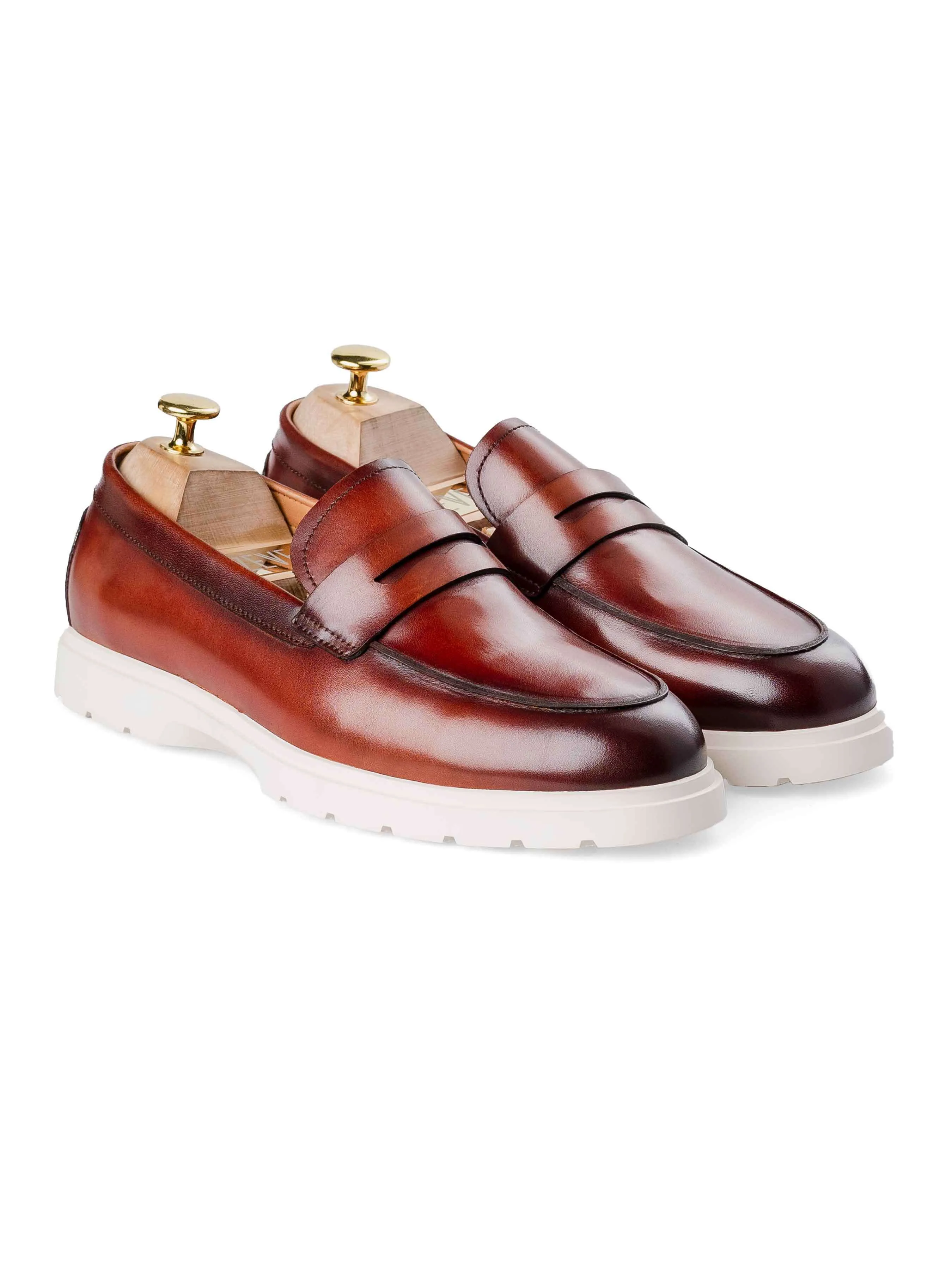 Penny Loafer - Cognacfarben (Kreidesohle)