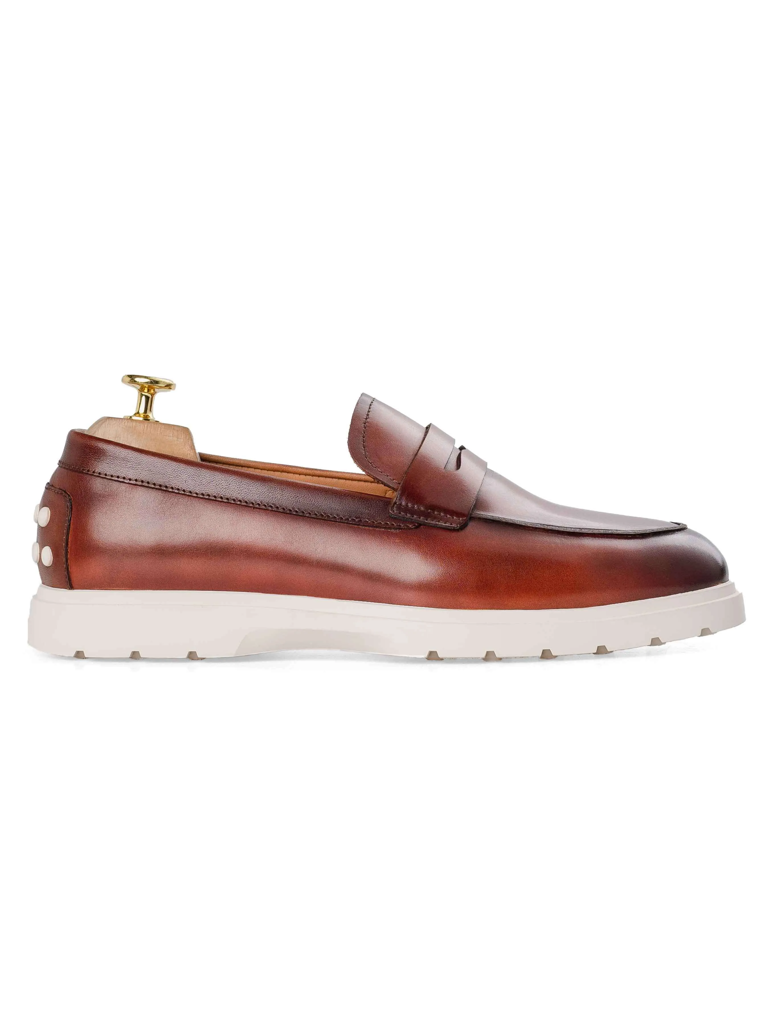 Penny Loafer - Cognacfarben (Kreidesohle)
