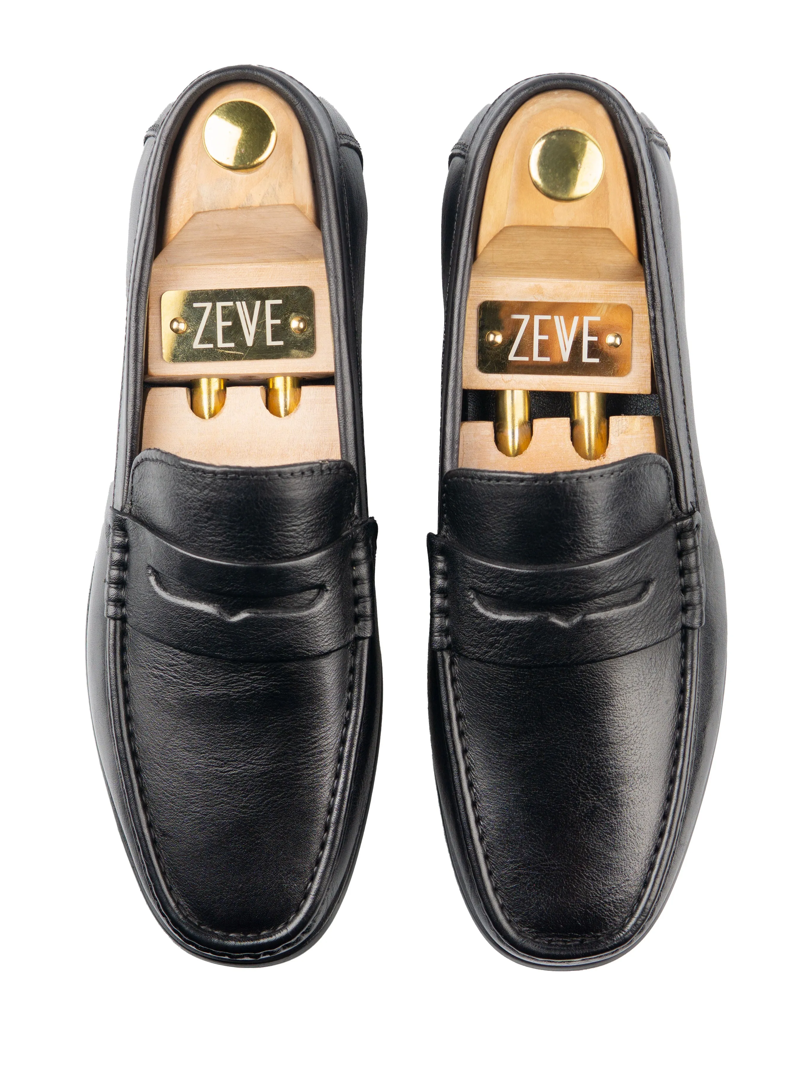 Penny Moccasin Loafer - Einfarbig Schwarz