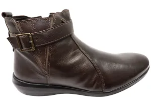 Perlatto Tess Damen Bequeme Leder Knöchelstiefel Hergestellt in Brasilien Perlatto Schuhe