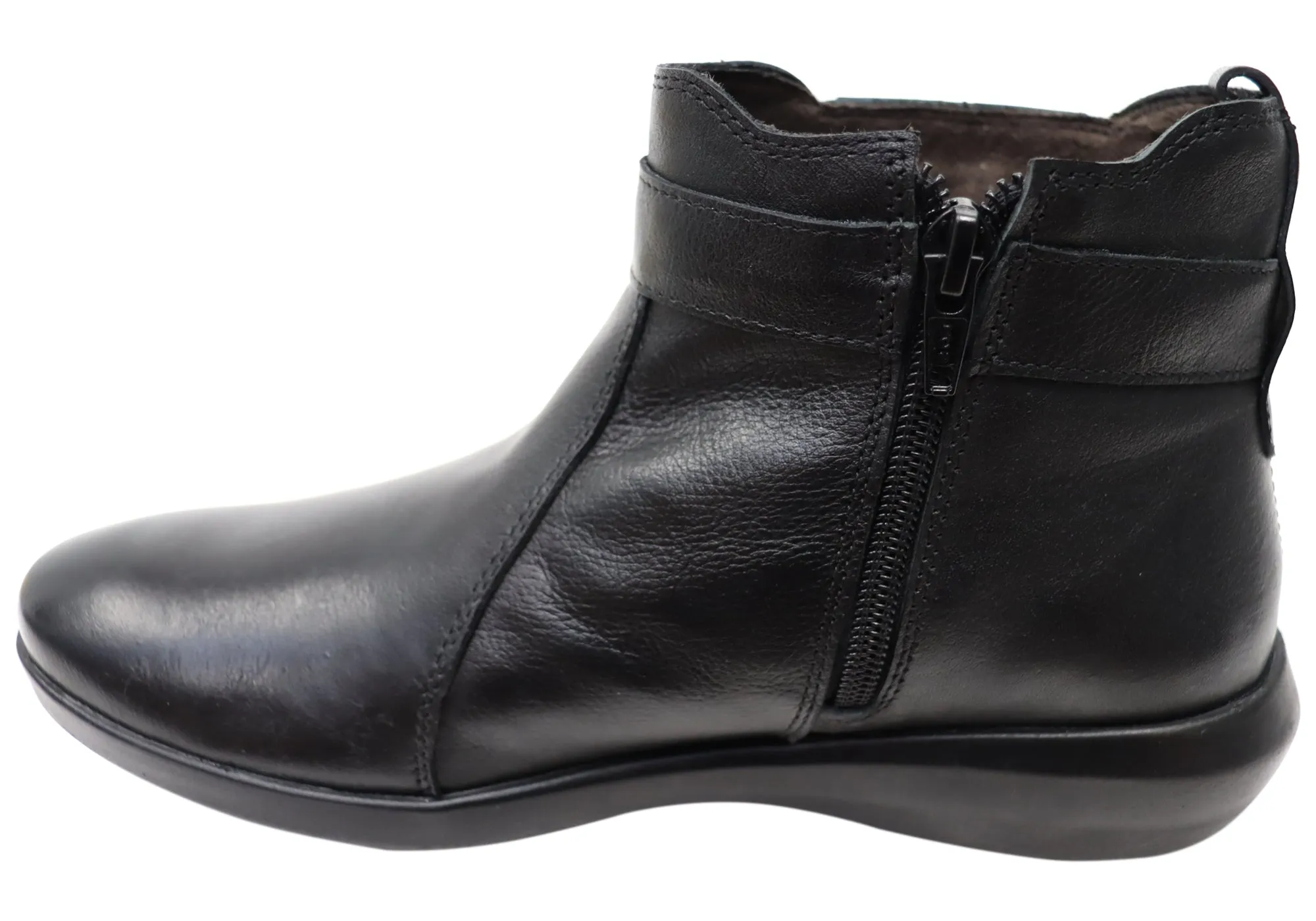 Perlatto Tess Damen Bequeme Leder Knöchelstiefel Hergestellt in Brasilien Perlatto Schuhe