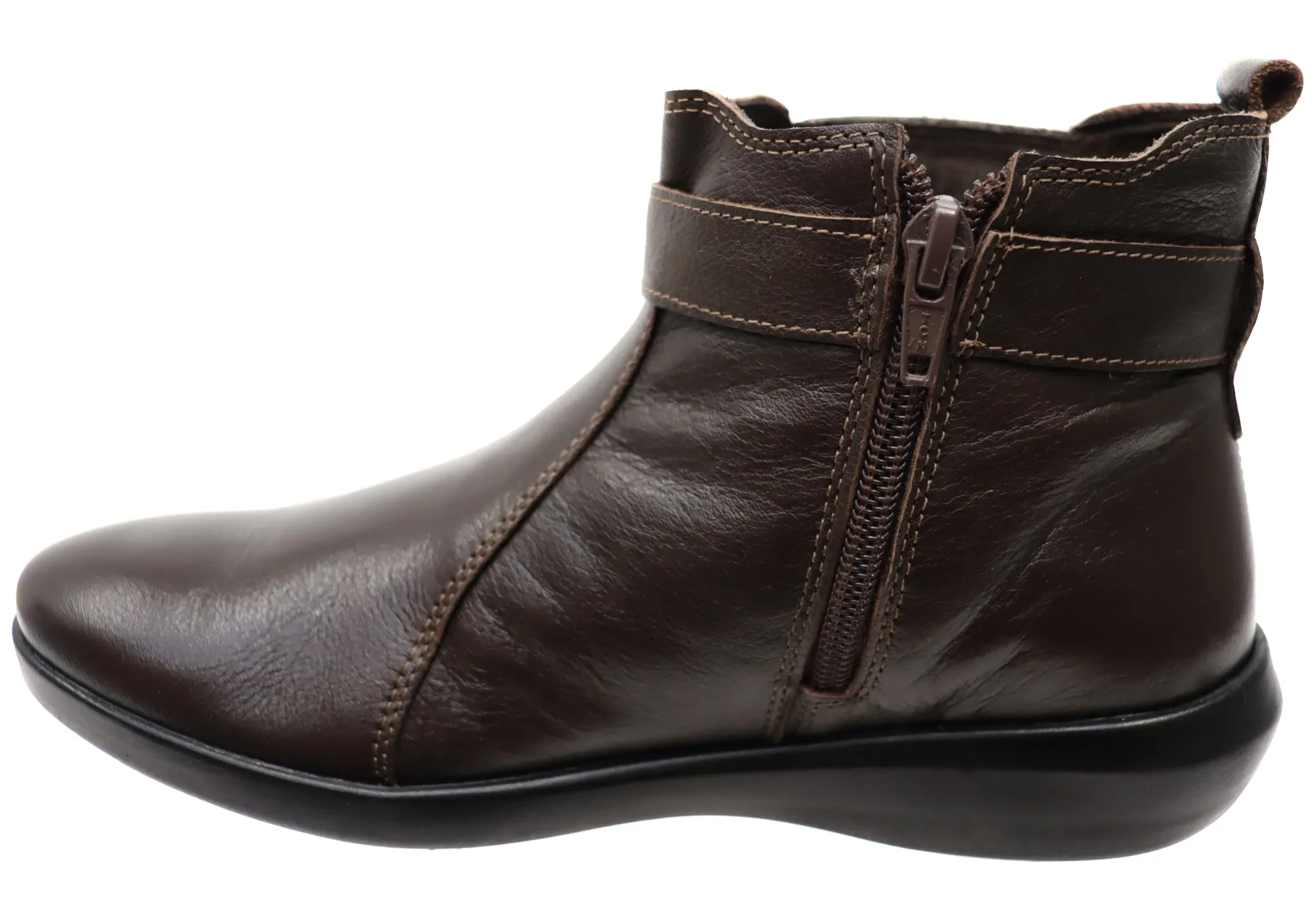 Perlatto Tess Damen Bequeme Leder Knöchelstiefel Hergestellt in Brasilien Perlatto Schuhe