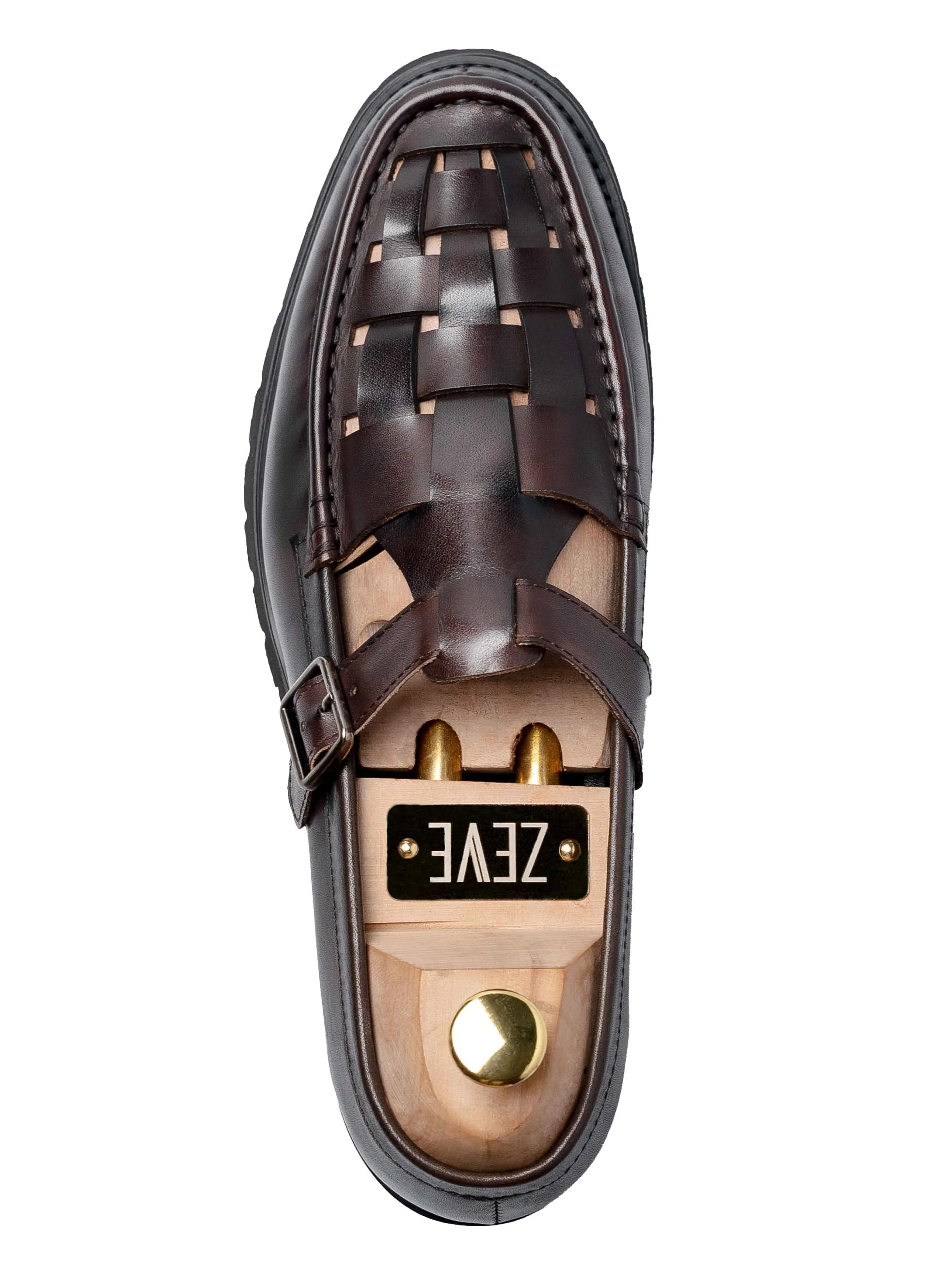Perry Weave Loafer - Dunkelbraunes Leder (Eva Combat)