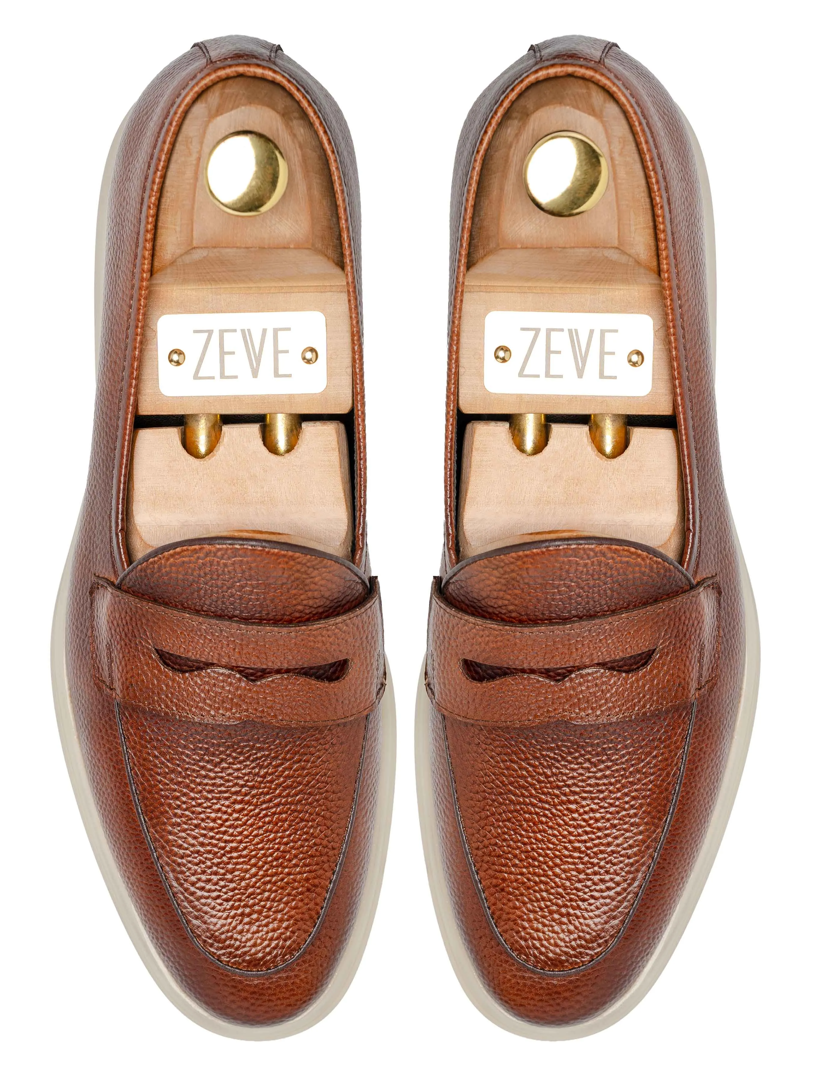 Pietro Belgian Loafer - Braunes Wildleder mit Prägestruktur (Soflex-Sohle)