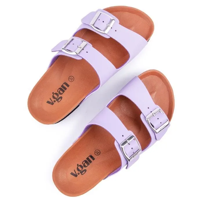 Plum Damen-Sandalen mit veganem Fußbett | Flieder