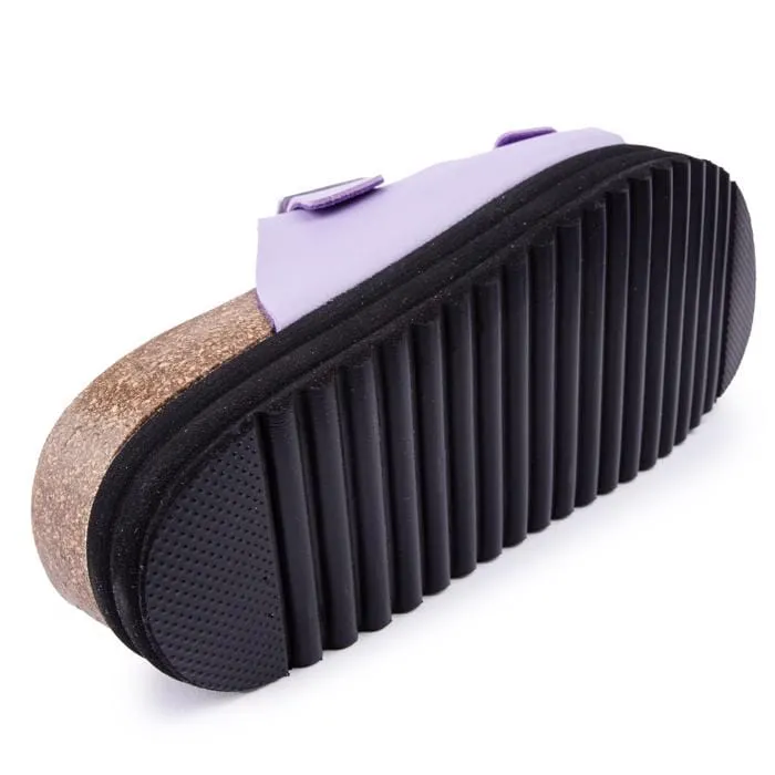 Plum Damen-Sandalen mit veganem Fußbett | Flieder