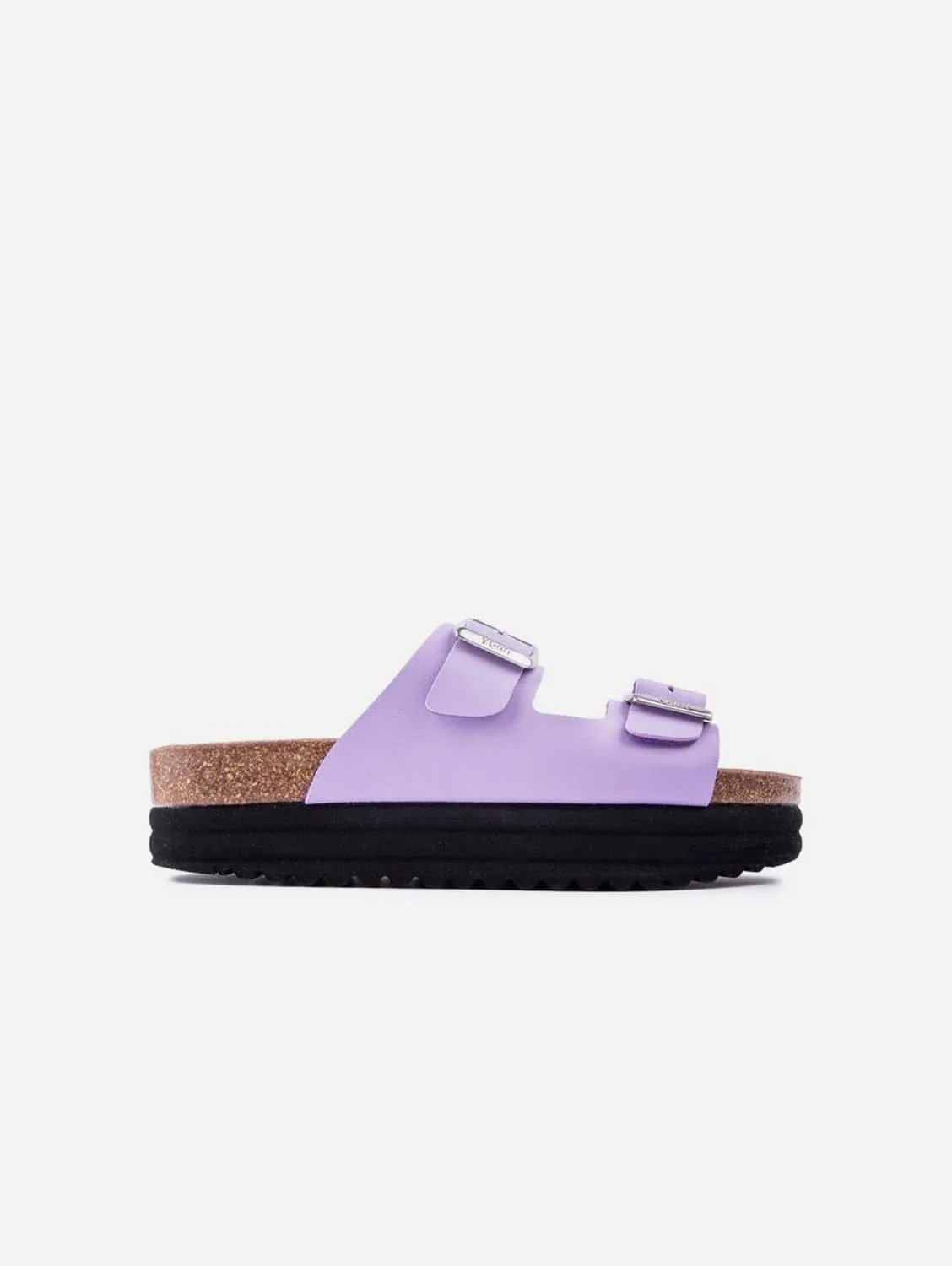 Plum Damen-Sandalen mit veganem Fußbett | Flieder
