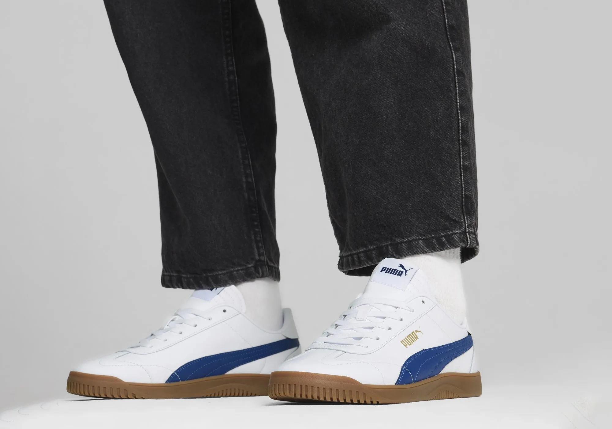 Puma Herren Club 5v5 Bequeme Leder-Schnürsneaker Puma Schuhe