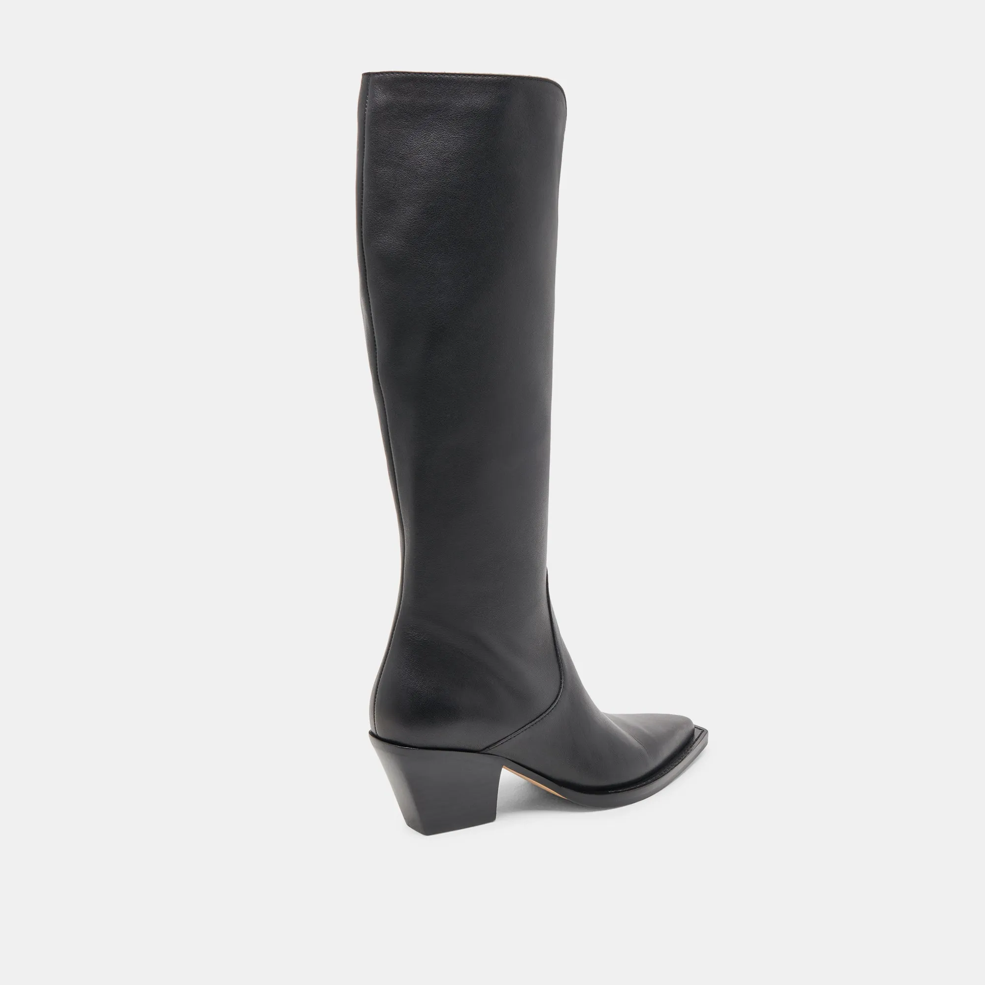 RAJ STIEFEL SCHWARZES LEDER