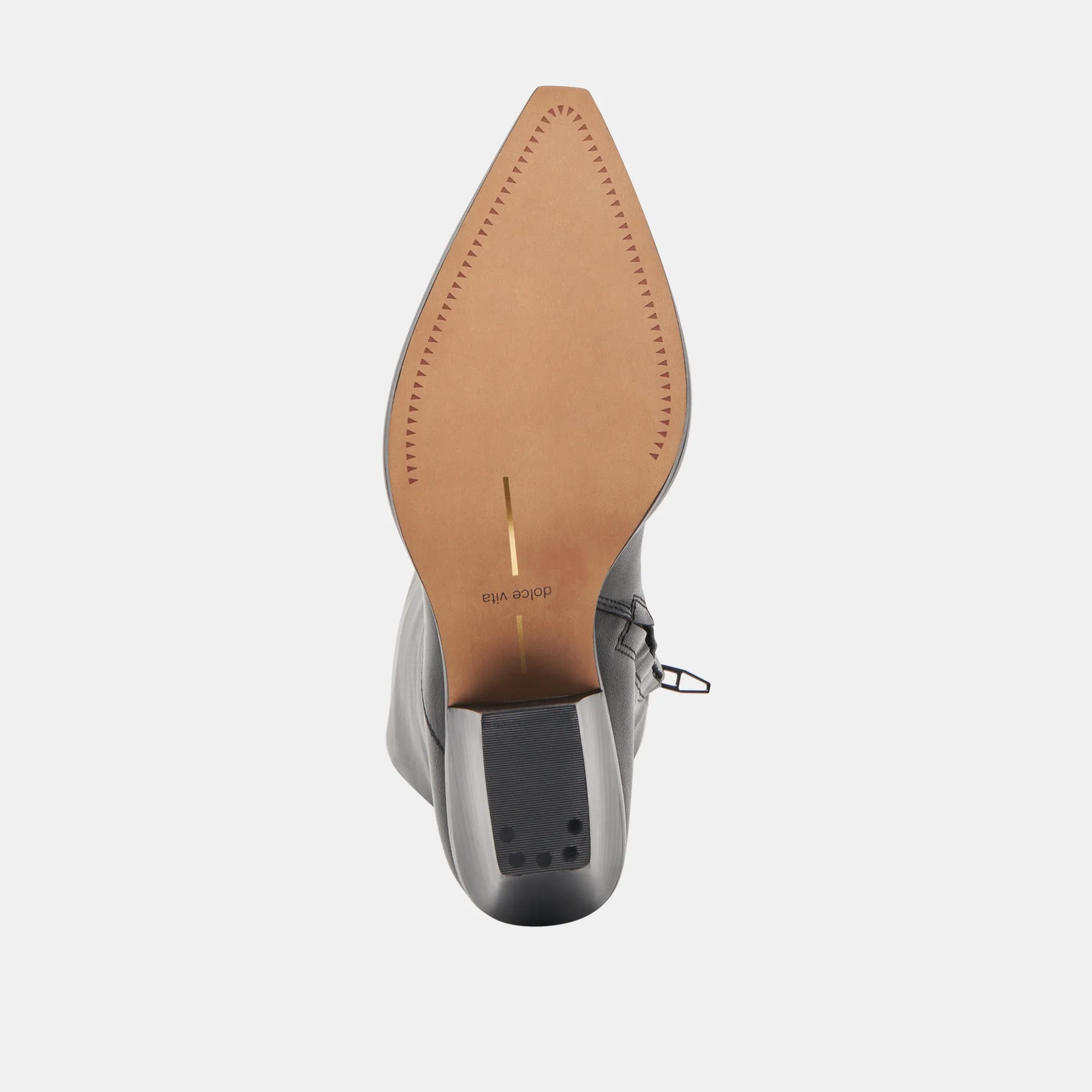 RAJ STIEFEL SCHWARZES LEDER