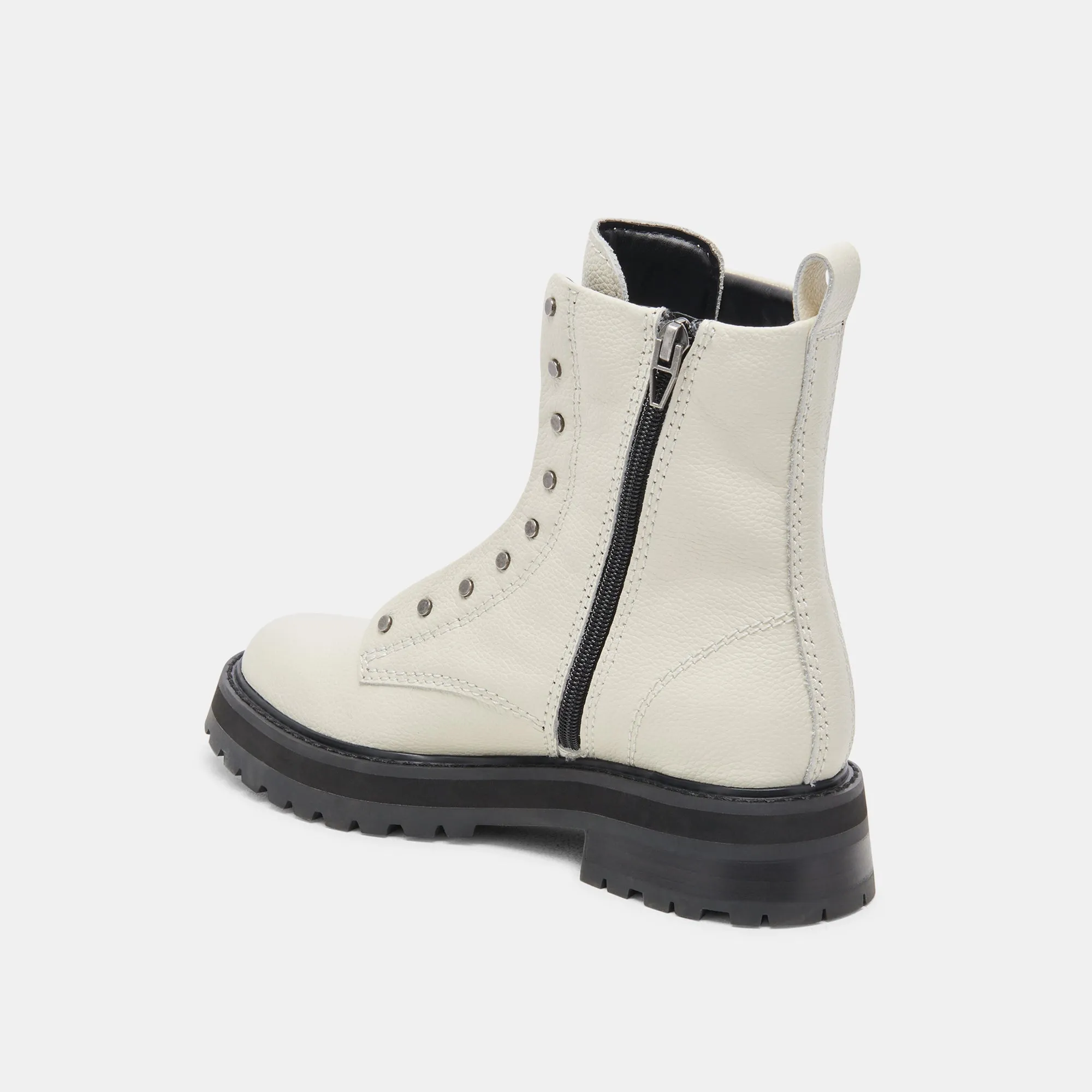 RANIER STIEFEL IN WEISSEM LEDER