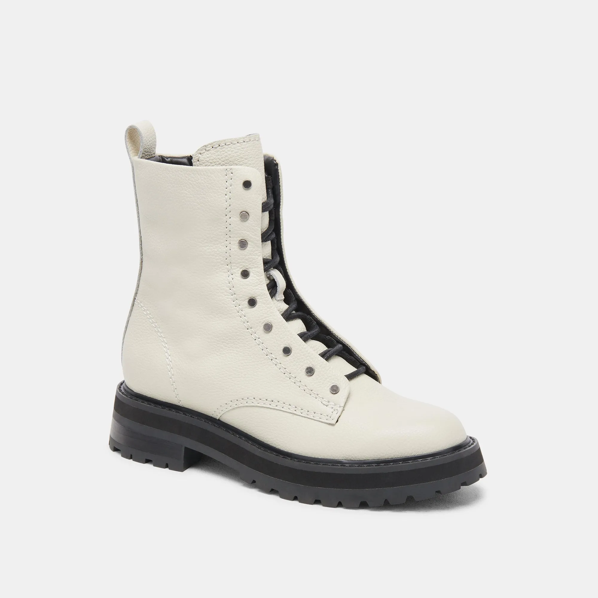 RANIER STIEFEL IN WEISSEM LEDER