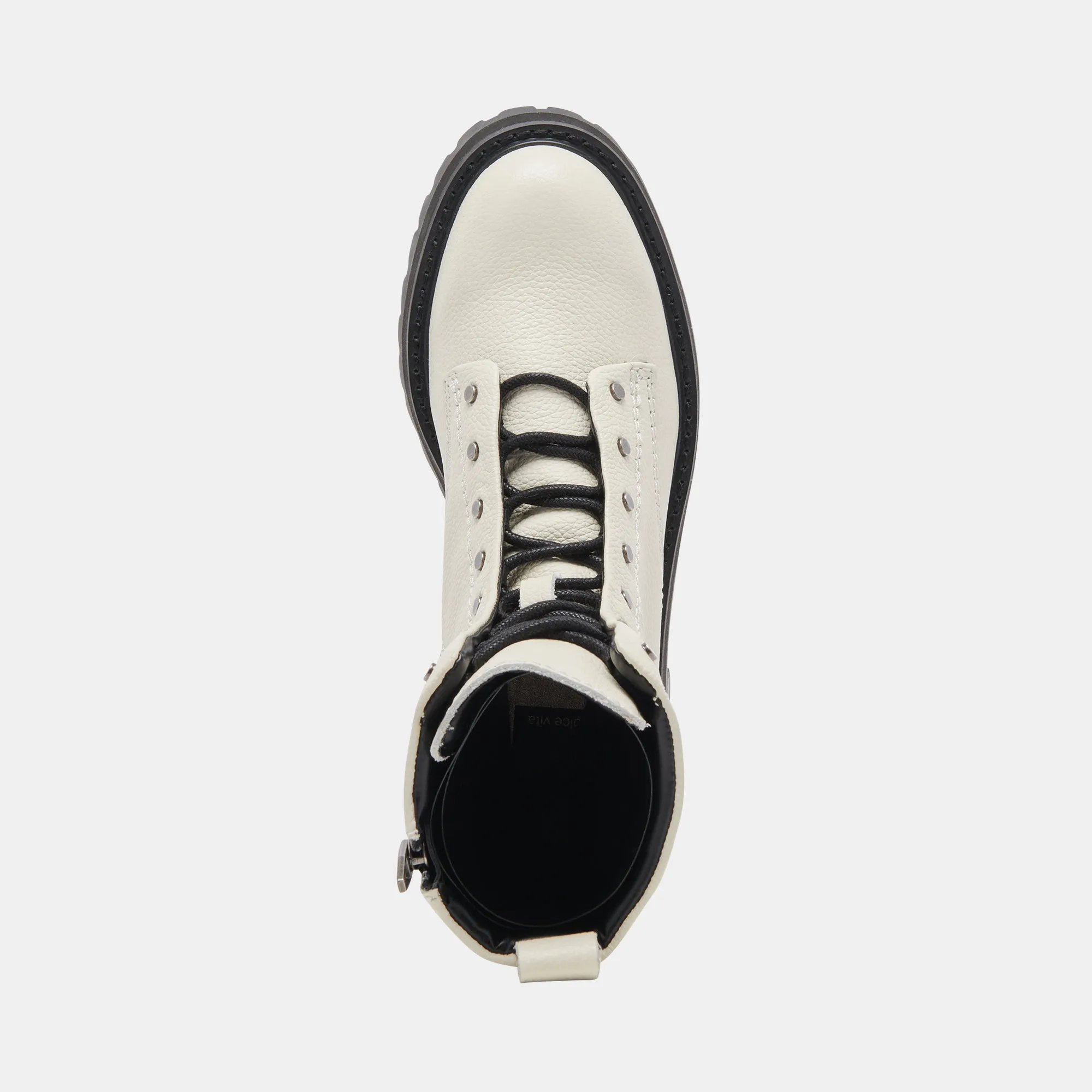 RANIER STIEFEL IN WEISSEM LEDER