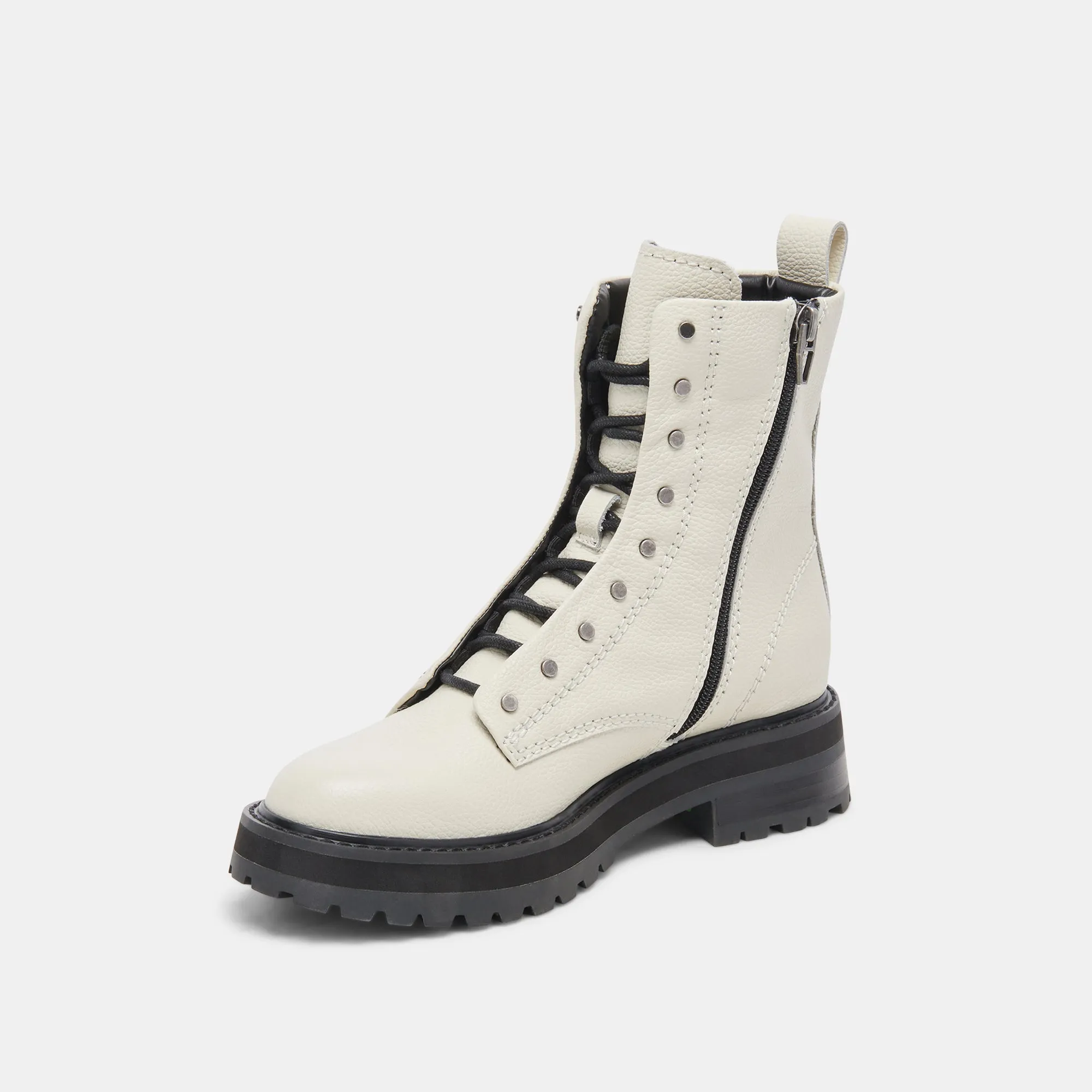 RANIER STIEFEL IN WEISSEM LEDER