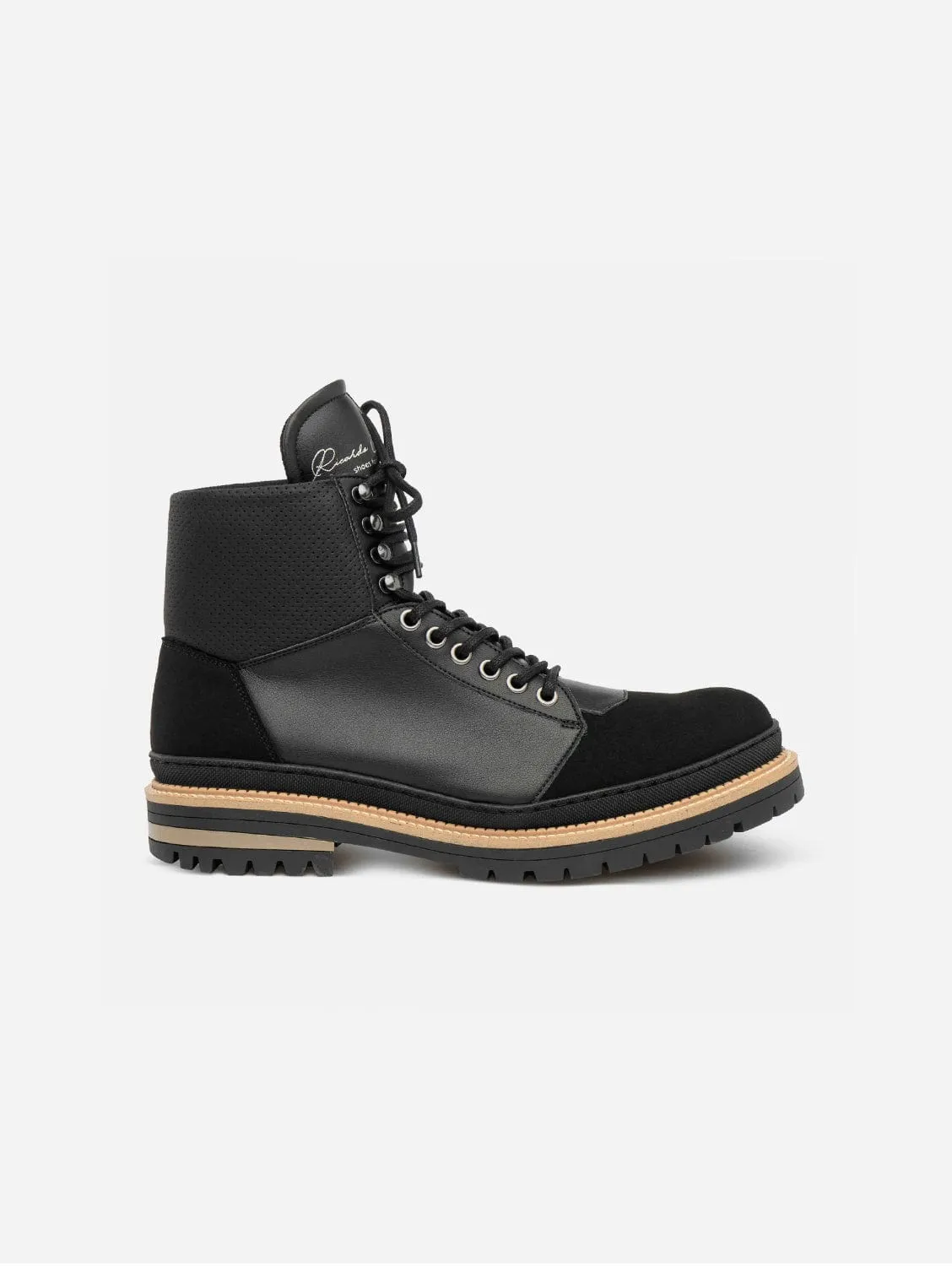 RC Herren Vegane Lederstiefel | Schwarz