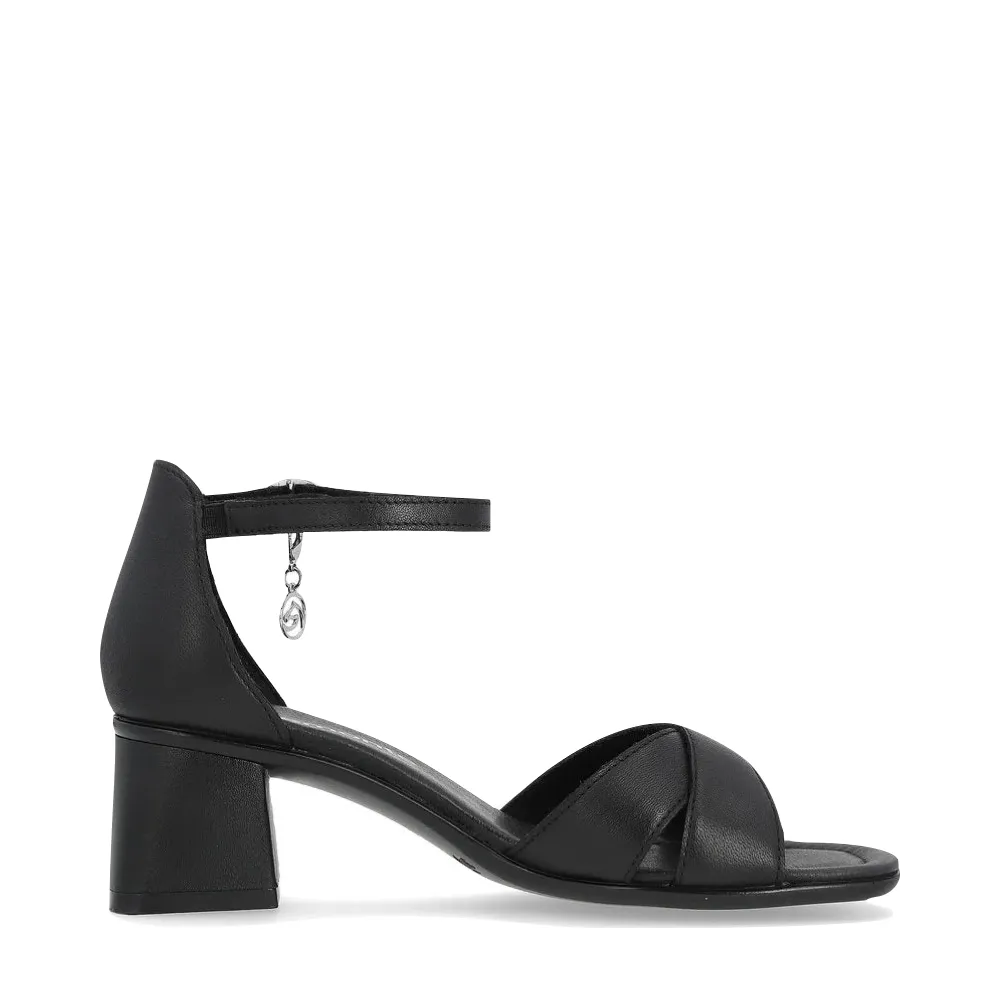 Remote Damen Dorina 50 Schwarz Absatz Sandale in Schwarz