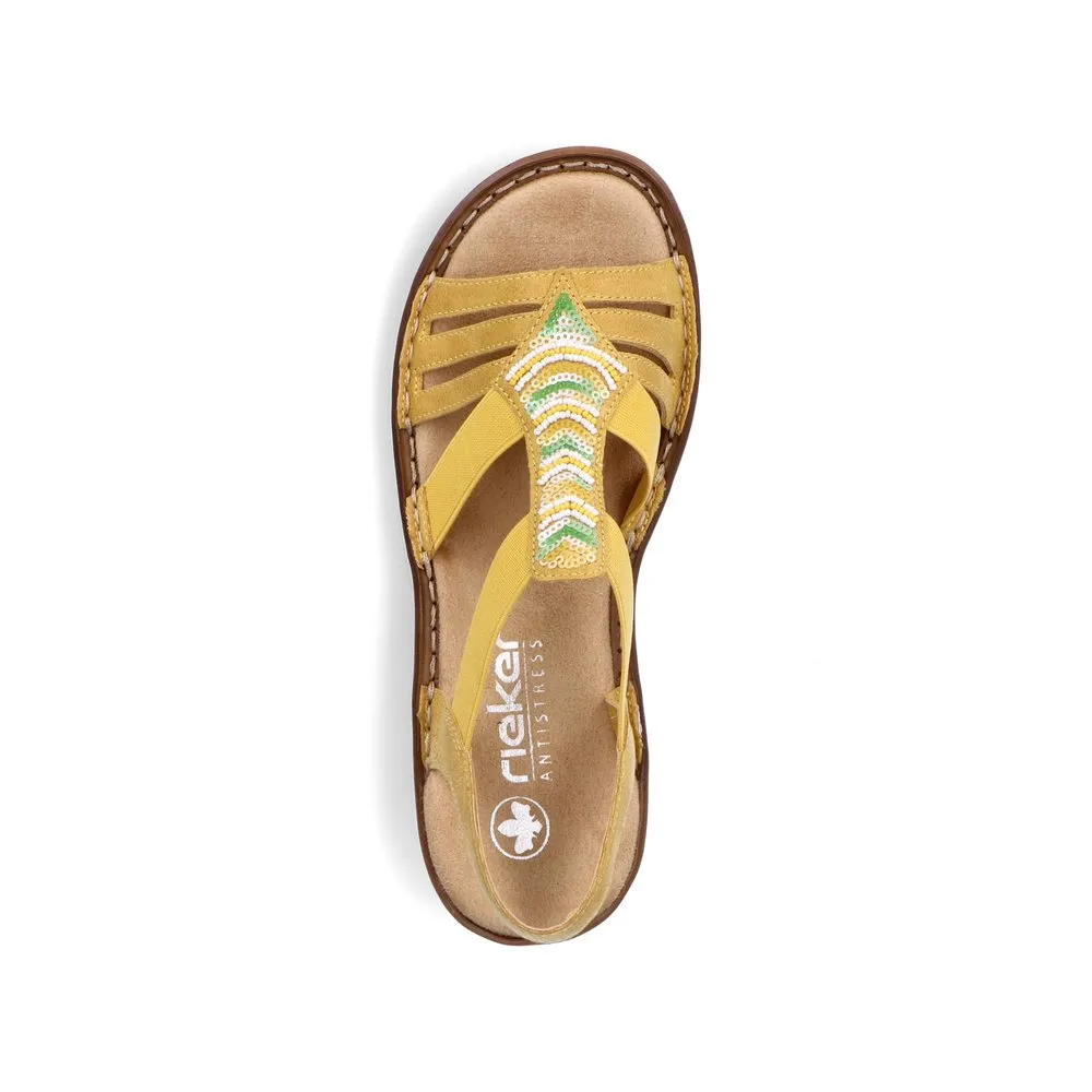 Rieker Schuhe 62808-68 Gelb Mehrfarbig Slip-On