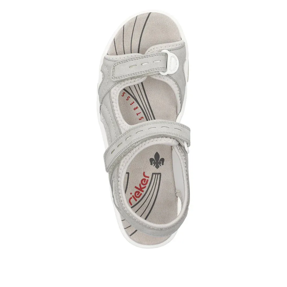 Rieker Schuhe 68866-40 Grau Mehrfarbig Klettverschluss