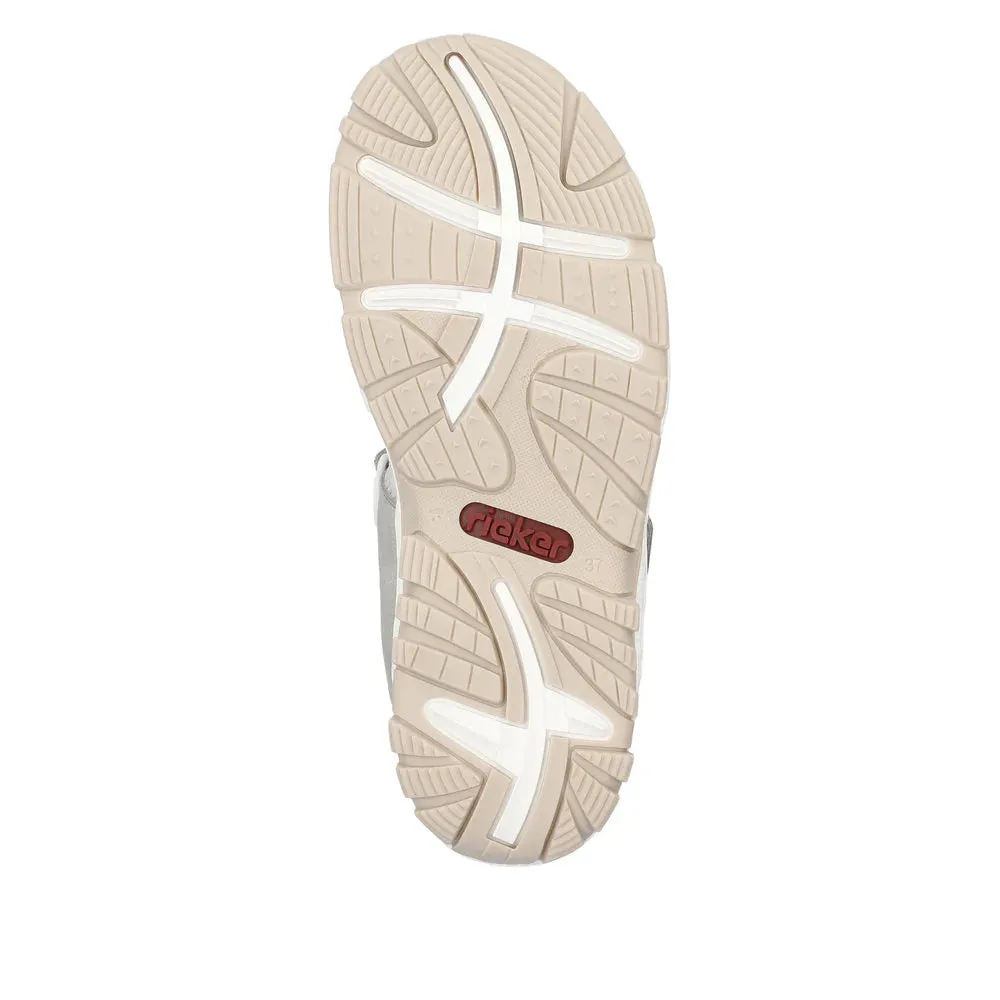 Rieker Schuhe 68866-40 Grau Mehrfarbig Klettverschluss