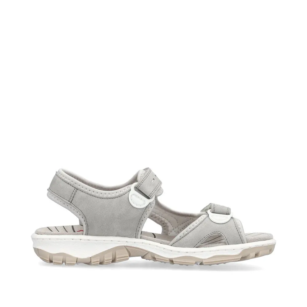 Rieker Schuhe 68866-40 Grau Mehrfarbig Klettverschluss