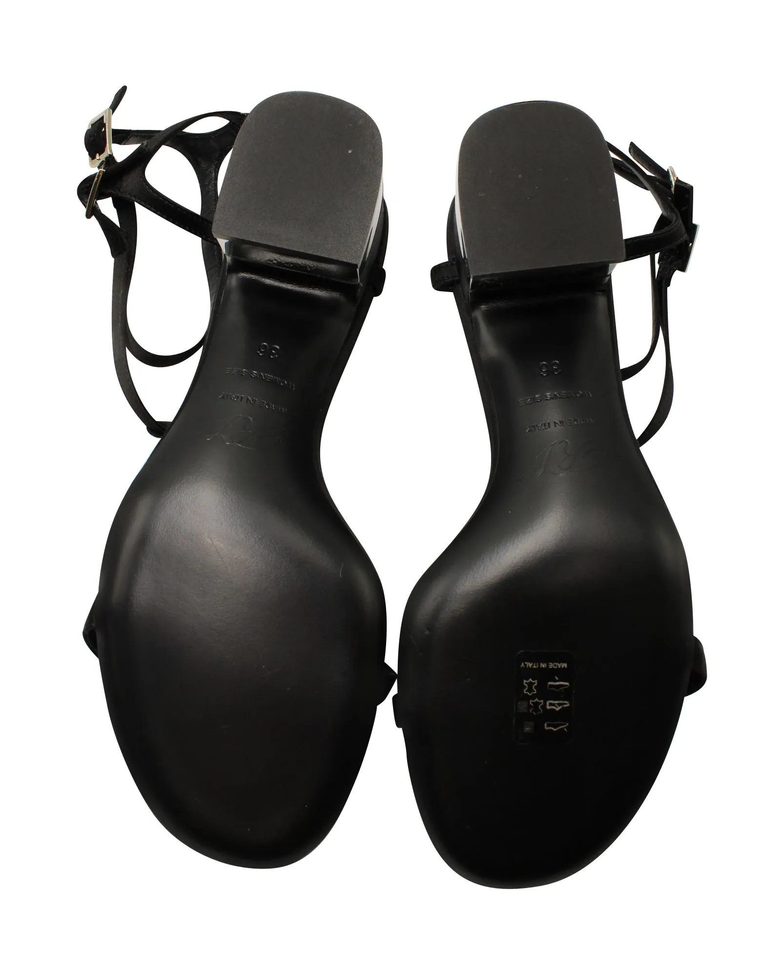 Roger Vivier Jewels Crown High Heel Sandalen in Schwarz Satin