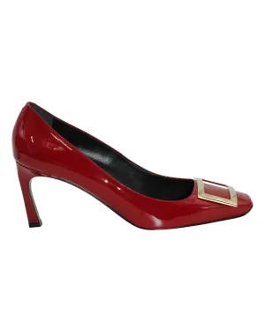 Roger Vivier Trompette 70 Metall-Schnalle Pumps in Rotem Lackleder