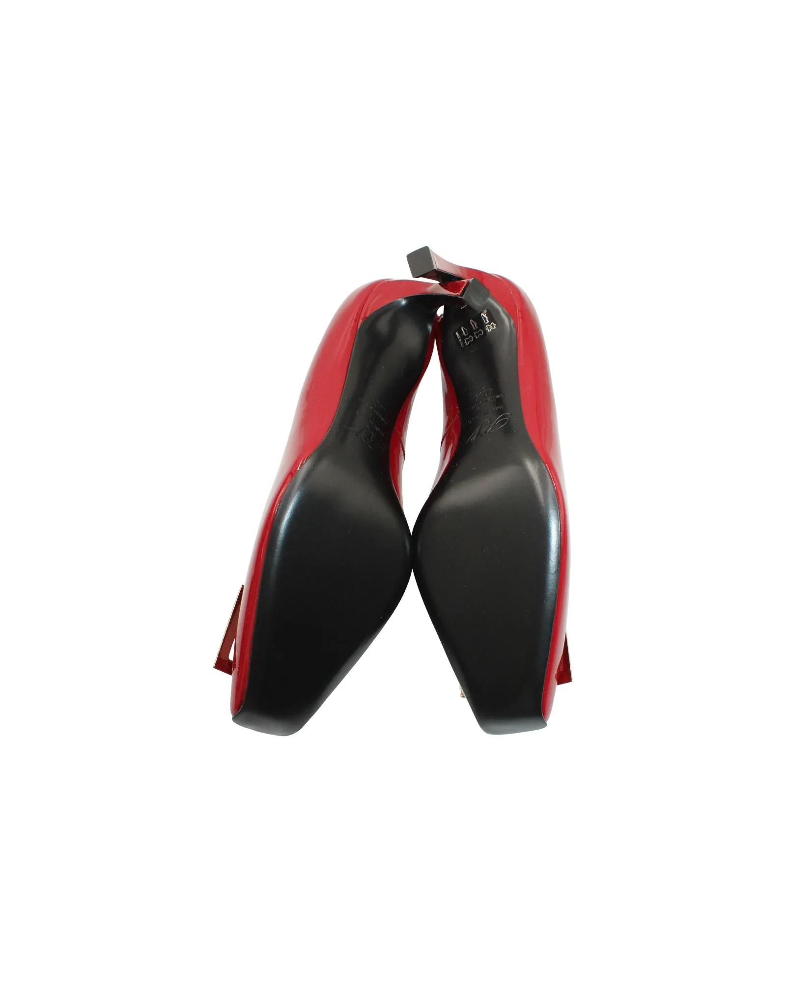 Roger Vivier Trompette 70 Metall-Schnalle Pumps in Rotem Lackleder