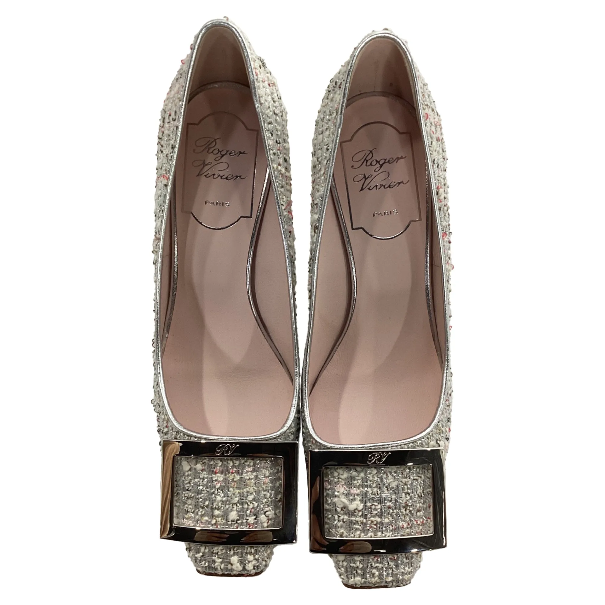 Roger Vivier Trompette Pumps in Weißem Tweed