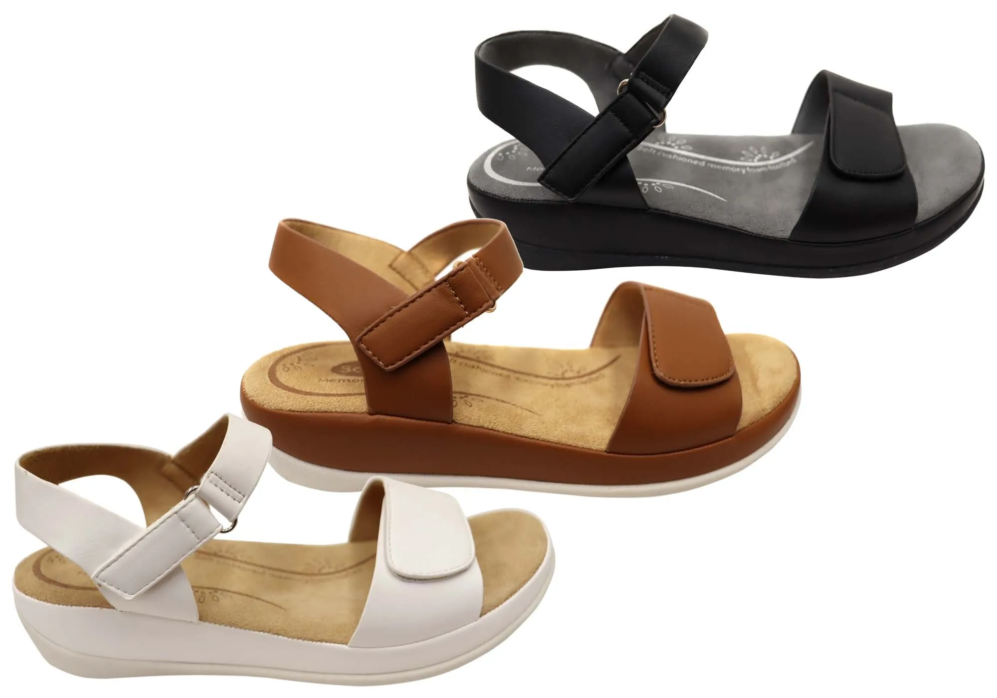 Scholl Orthaheel Carly Damen Bequeme Memory-Schaum-Sandalen Scholl Orthaheel Schuhe