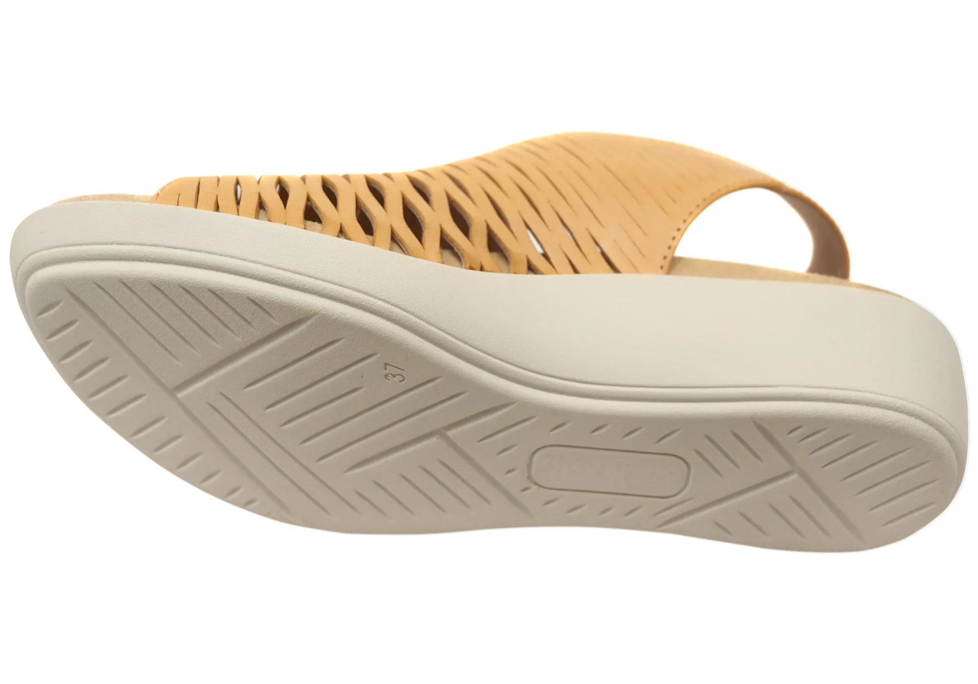 Scholl Orthaheel Tulsa Damen Bequeme Ledersandalen mit Keilabsatz Scholl Orthaheel Schuhe