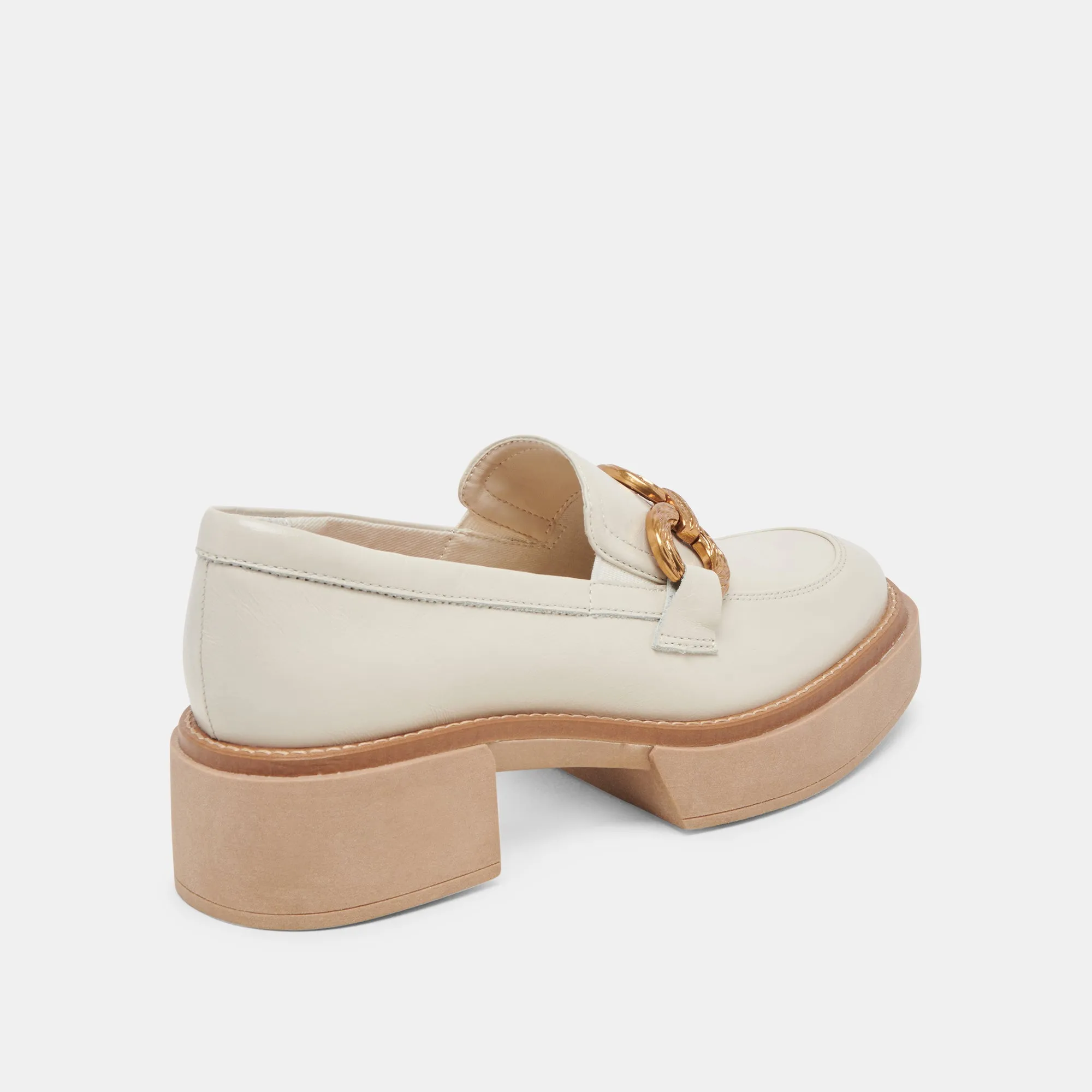 SHEENA LOAFERS ELFENBEIN CRINKLE GLANZLEDER