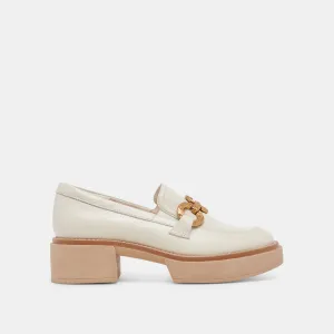 SHEENA LOAFERS ELFENBEIN CRINKLE GLANZLEDER