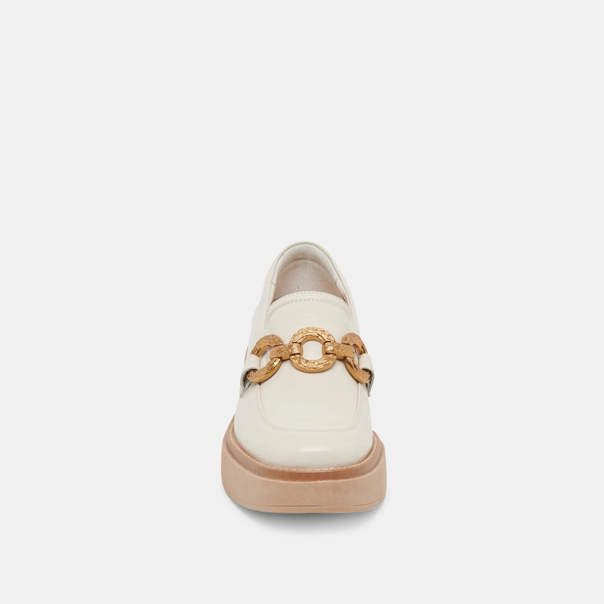 SHEENA LOAFERS ELFENBEIN CRINKLE GLANZLEDER